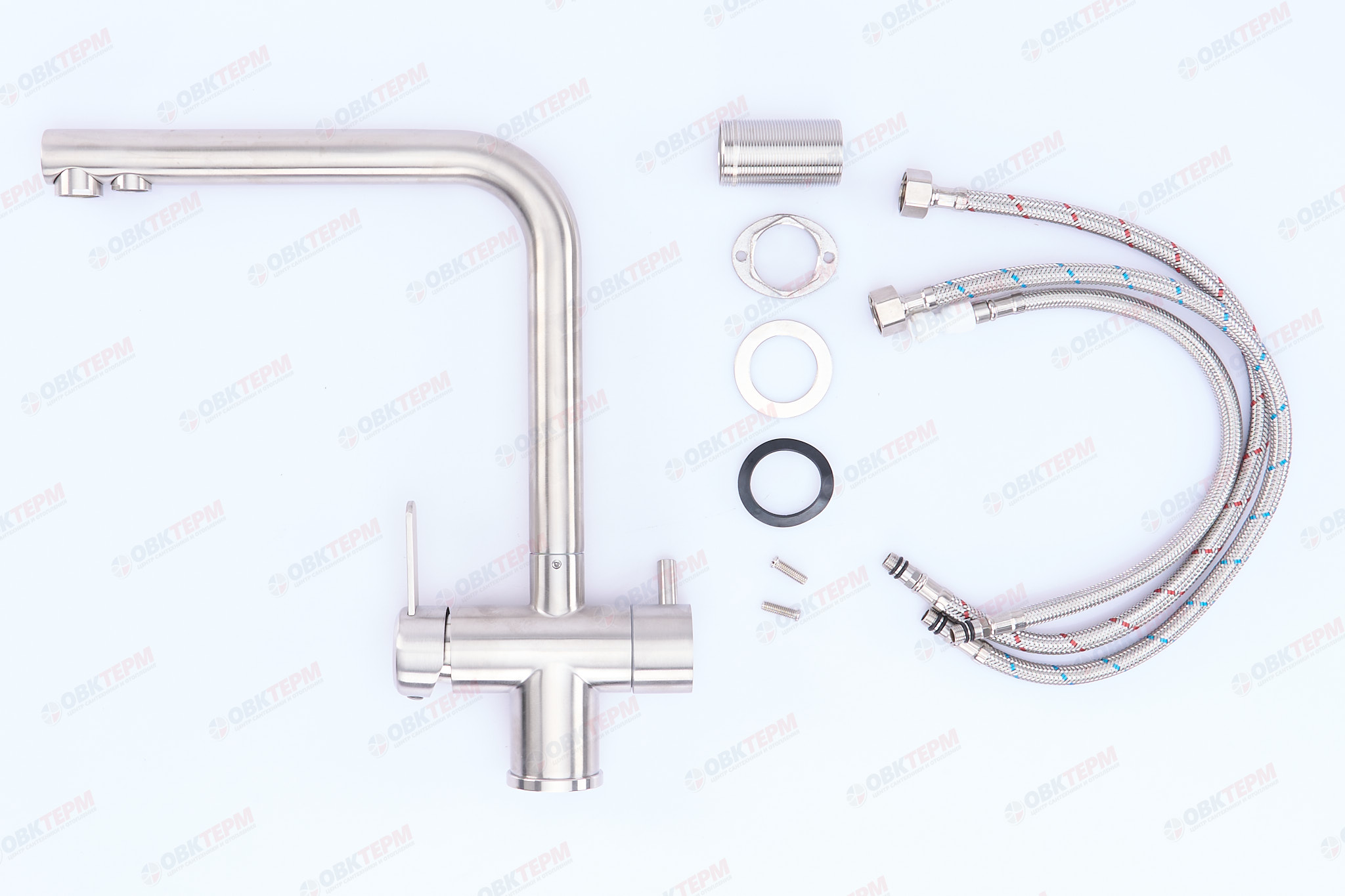 Смеситель д/кухни под ФИЛЬТР MIXXUS FAN-021 нерж/сталь  (10 шт/ящ) - миниатюра №3