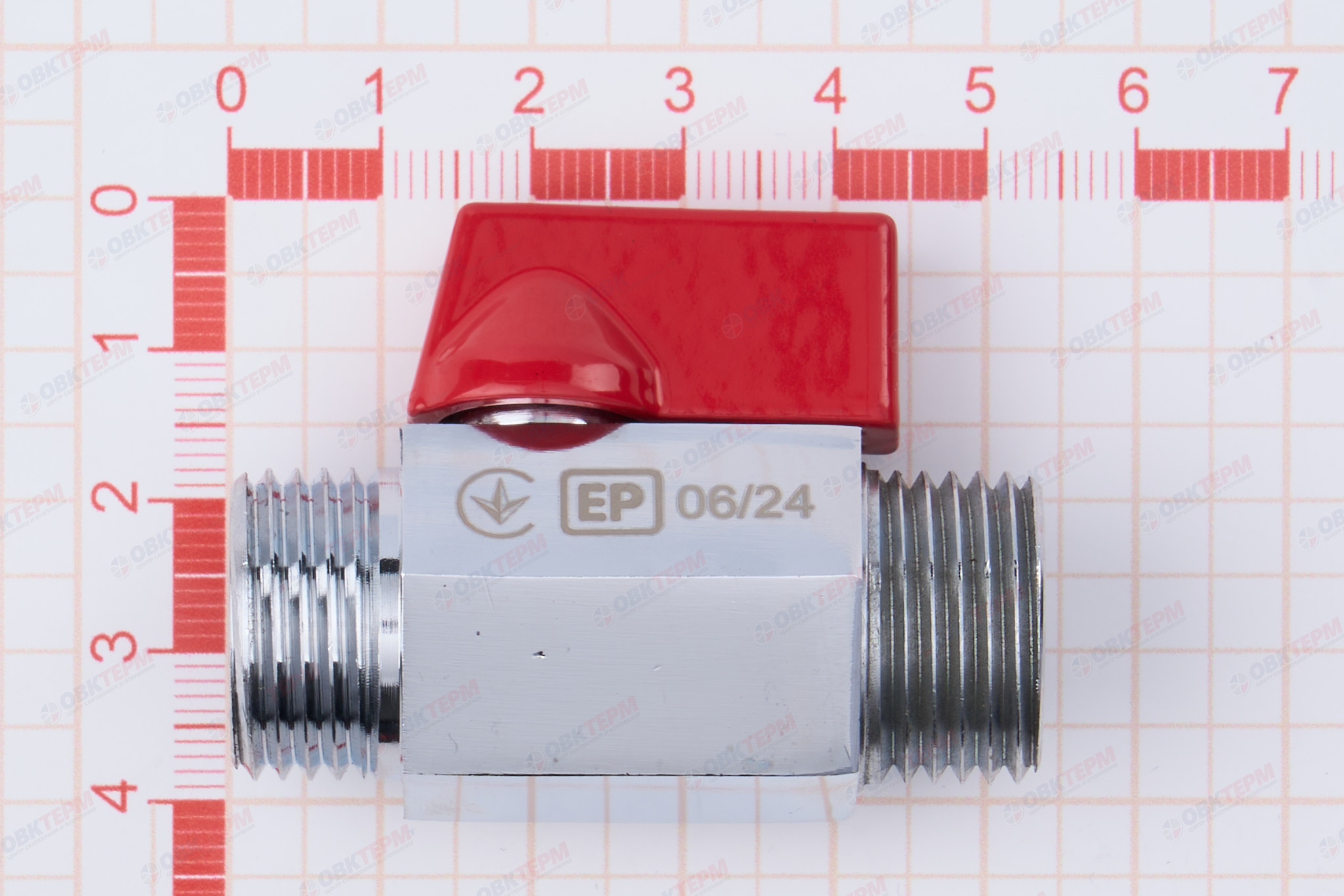 Кран шаровый   мини  EUROPRODUCT      1/2"   НН (200шт) - миниатюра №6