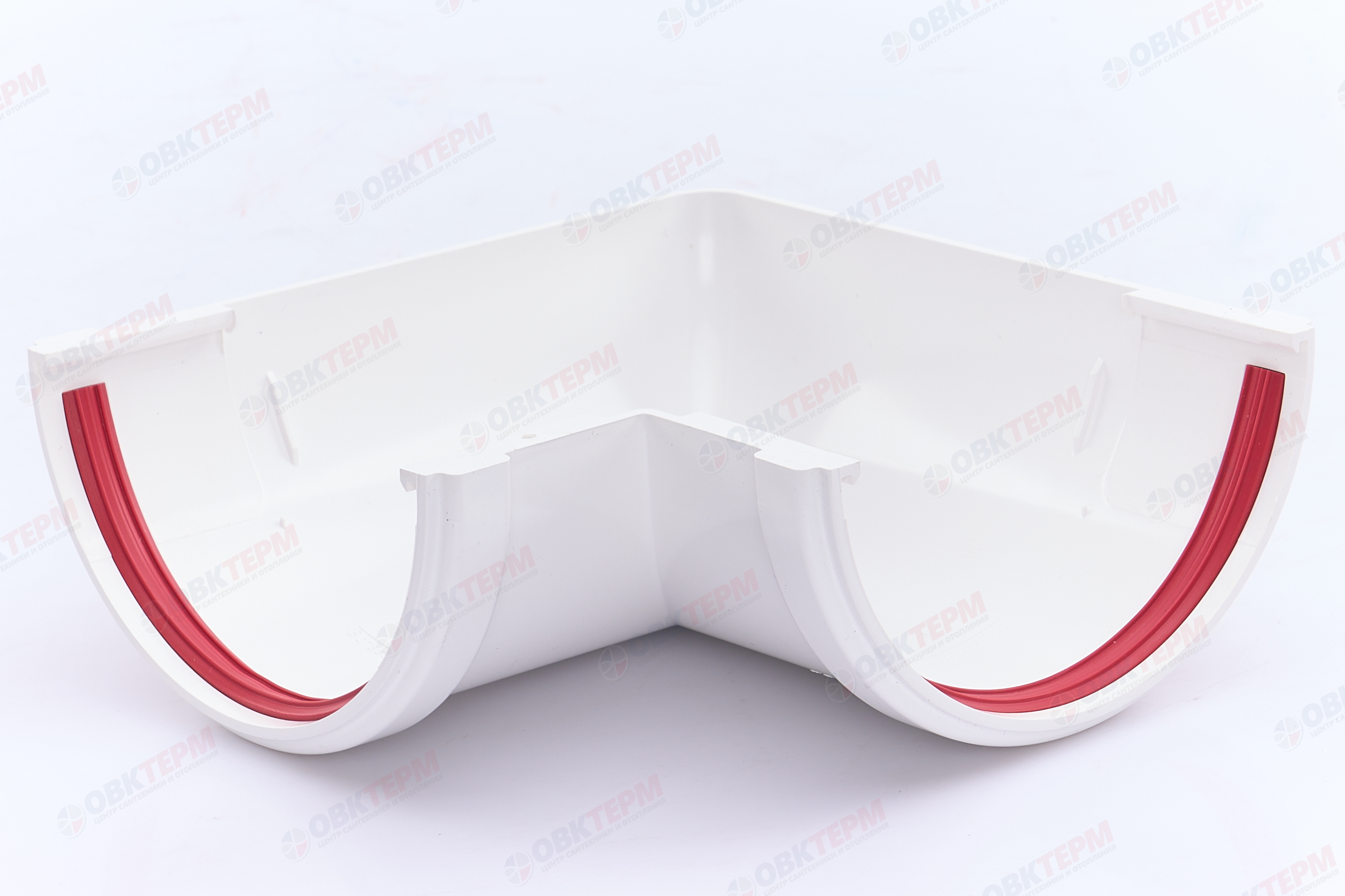 Угол желоба 90 град.Классика 120 ПВХ Grand Line белый (RAL 9003) (уп. 24шт) - Изображение №2