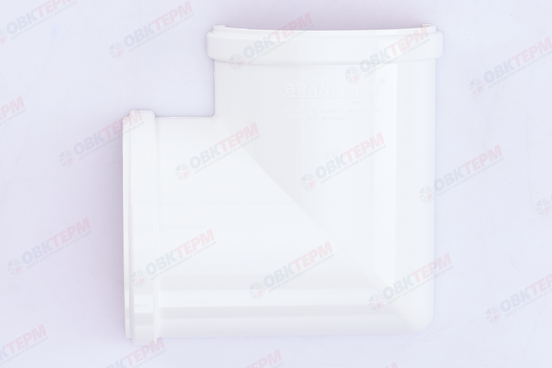 Угол желоба 90 град.Классика 120 ПВХ Grand Line белый (RAL 9003) (уп. 24шт) - Изображение №5