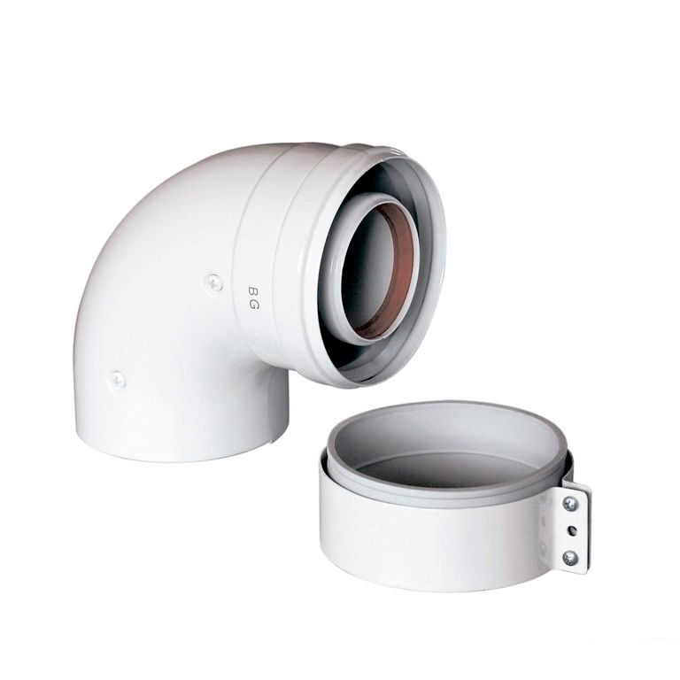 Коаксиальный угол стартовый 90* 60/100 (Baxi,Viessmann,Kiturami) - Изображение №1