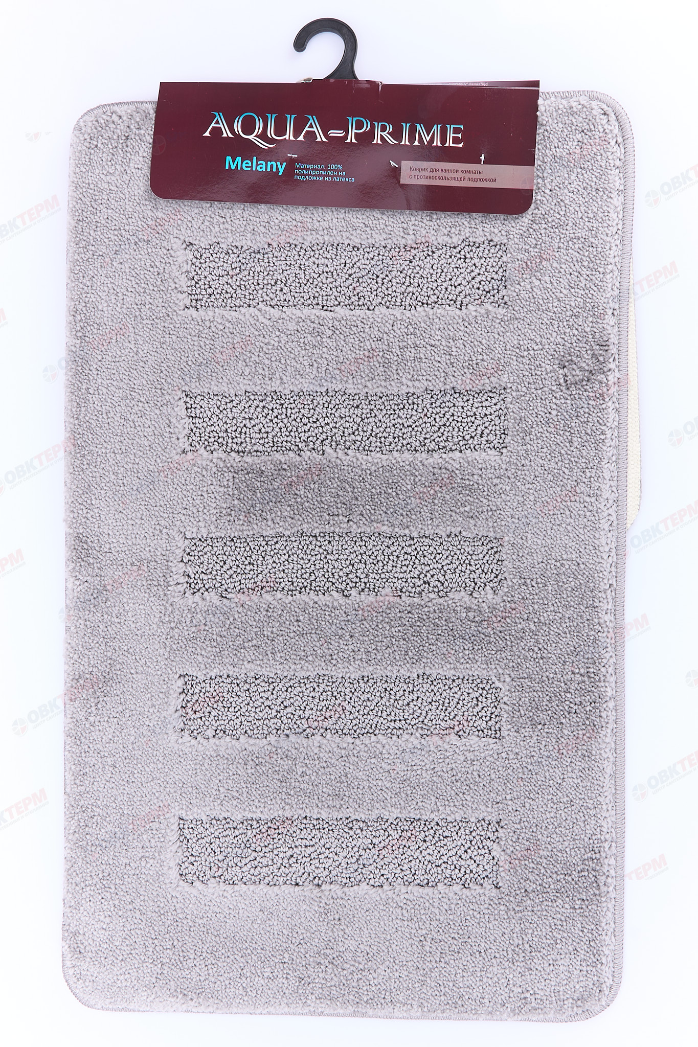 Комплект ковриков для в/к AQUA-PRIME Melany 500х800/400х500мм 20мм (серый) - Изображение №2