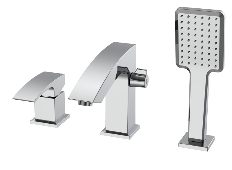 Смеситель на борт ванны KOER KB-43007-01 /3 отверстия  (Цвет хром) (8шт/ящ) - Изображение №1