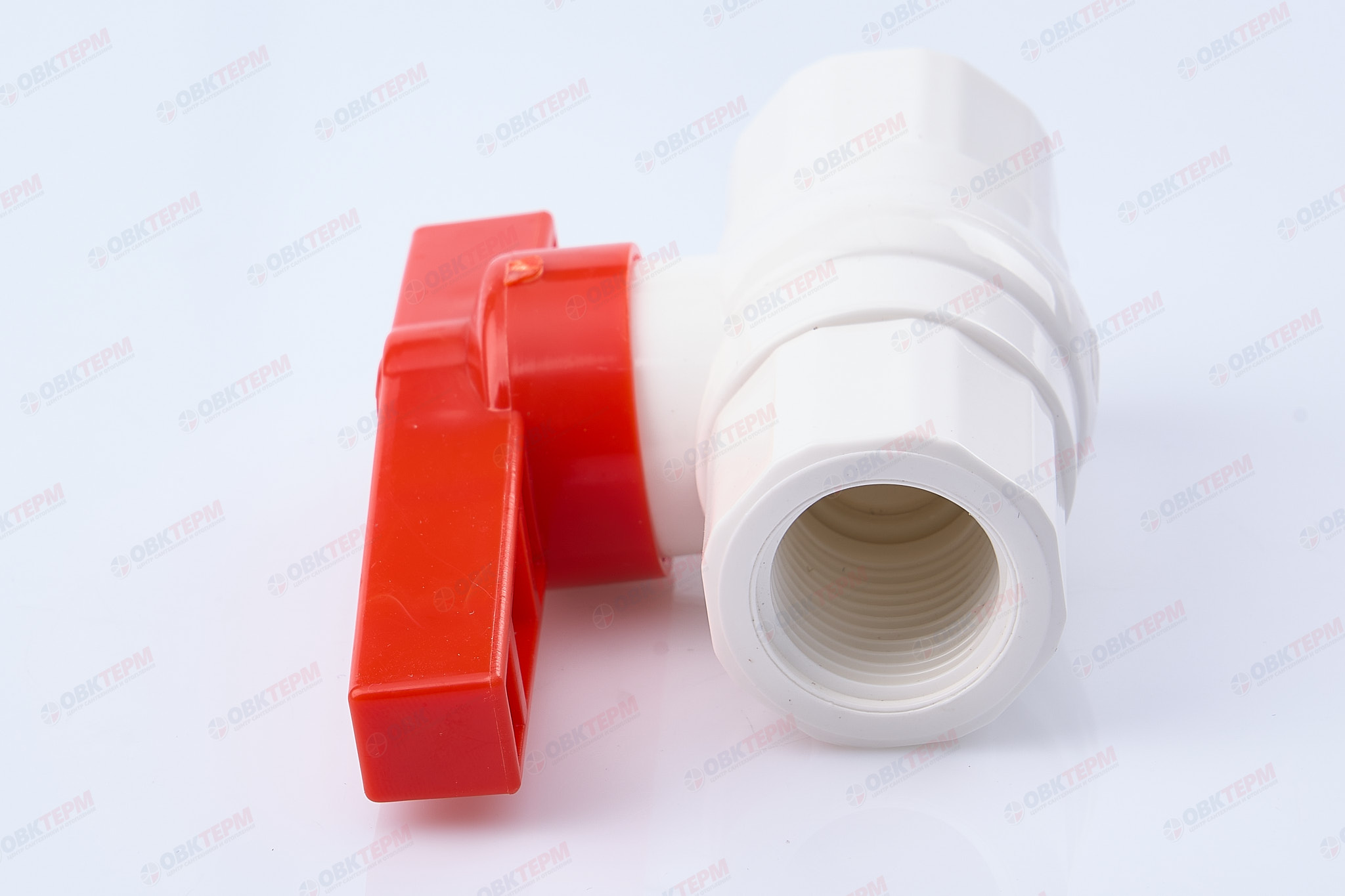 Кран  шаровый пластиковый    1/2"  ВВ  (белый)      MAK     (1шт/200упак) - Изображение №3