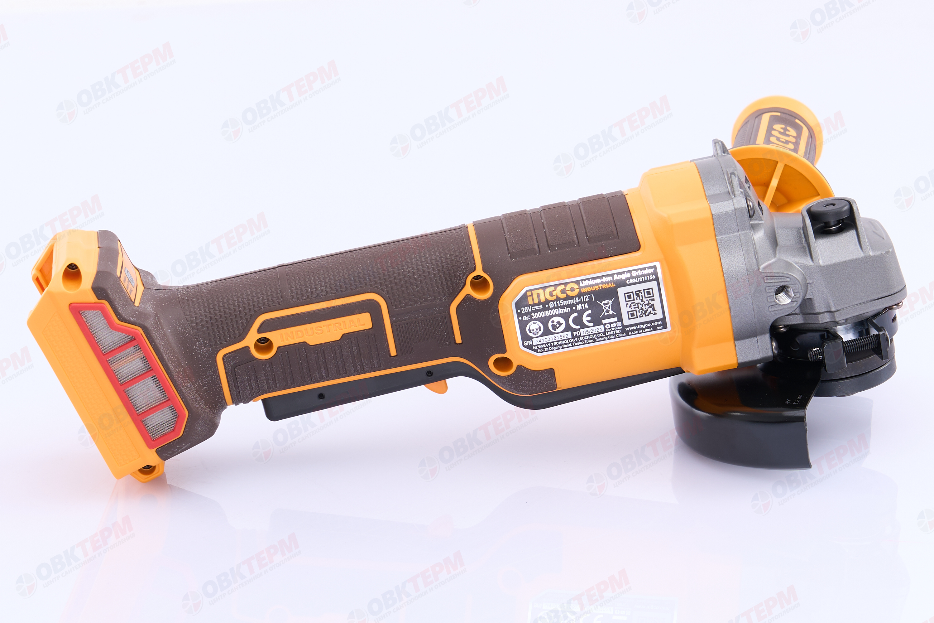 Углошлифовальная машина аккум.Б/Щ 20V MAX INGCO INDUSTRIAL (115/125мм, без АКБ и ЗУ) - миниатюра №11