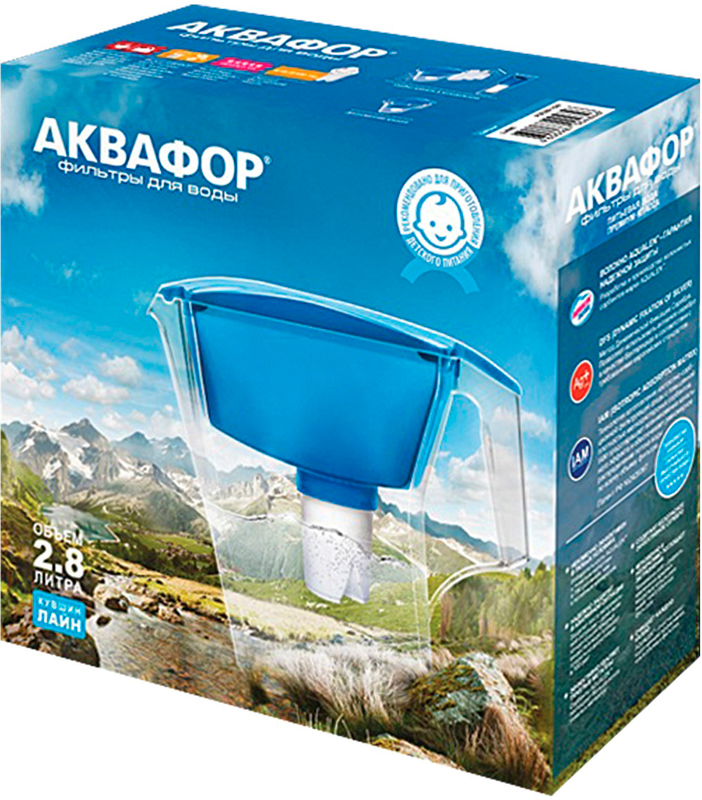 Аквафор     Кувшин АРТ 2,8л голубой - Изображение №5