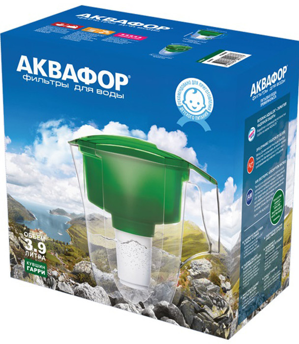 Аквафор     Кувшин Гарри  3,9л зеленый - Изображение №3