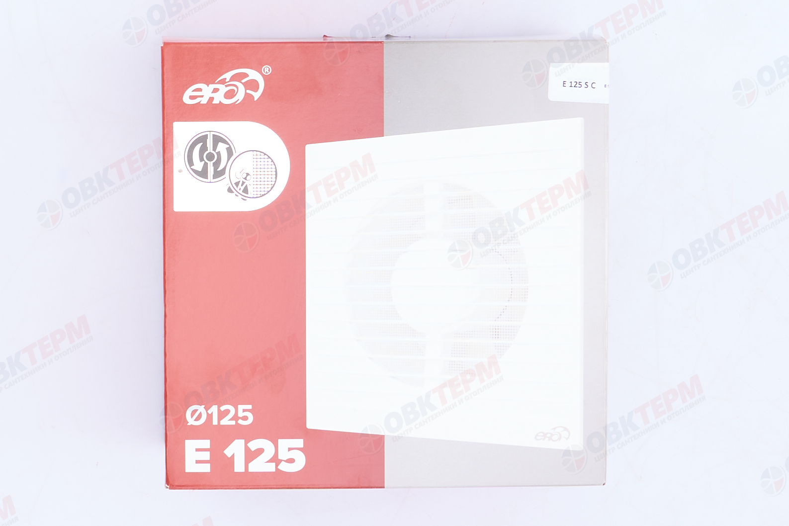 Вентилятор E125SC осевой с антимоскитной сеткой, обратным клапаном d125 Ш180*В180 (16шт/уп) Эра - миниатюра №9