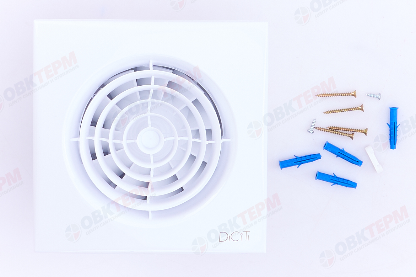 Вентилятор DICITI AURA 4C осевой с обратным клапаном d100 (с подшипником) Ш155*В155 Эра - миниатюра №8