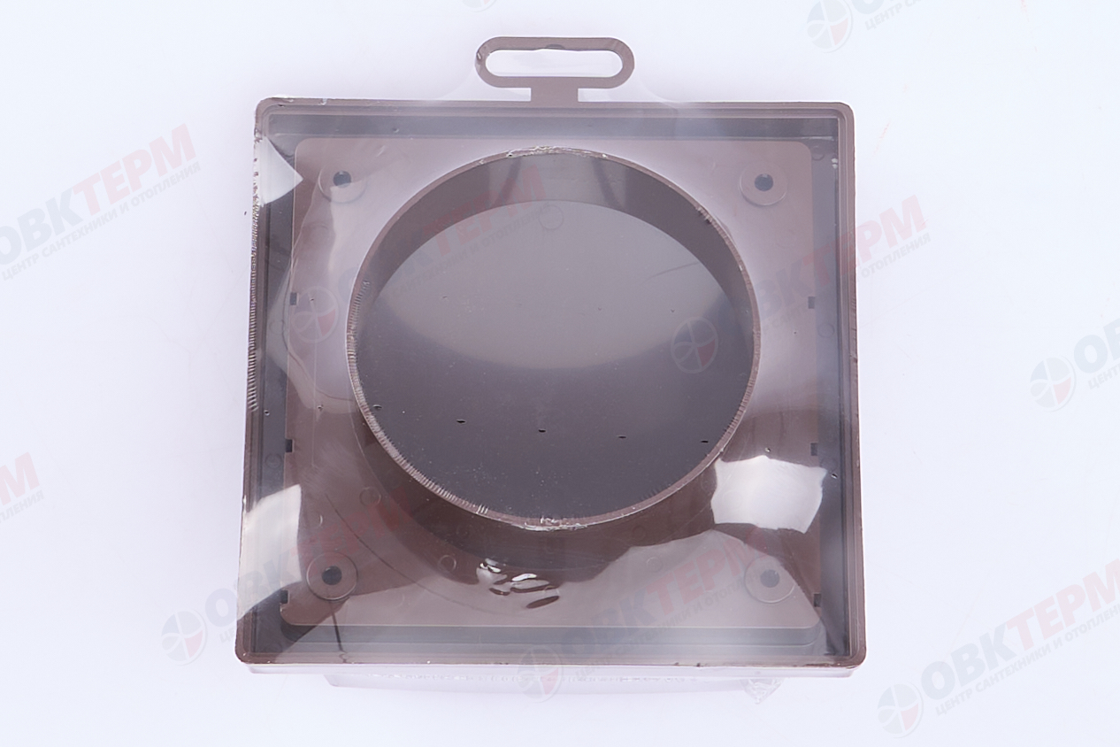 Выход стенной КФВ кор. с обратным клапаном d100 Ш150*В150 (20шт/уп) Эра - миниатюра №7