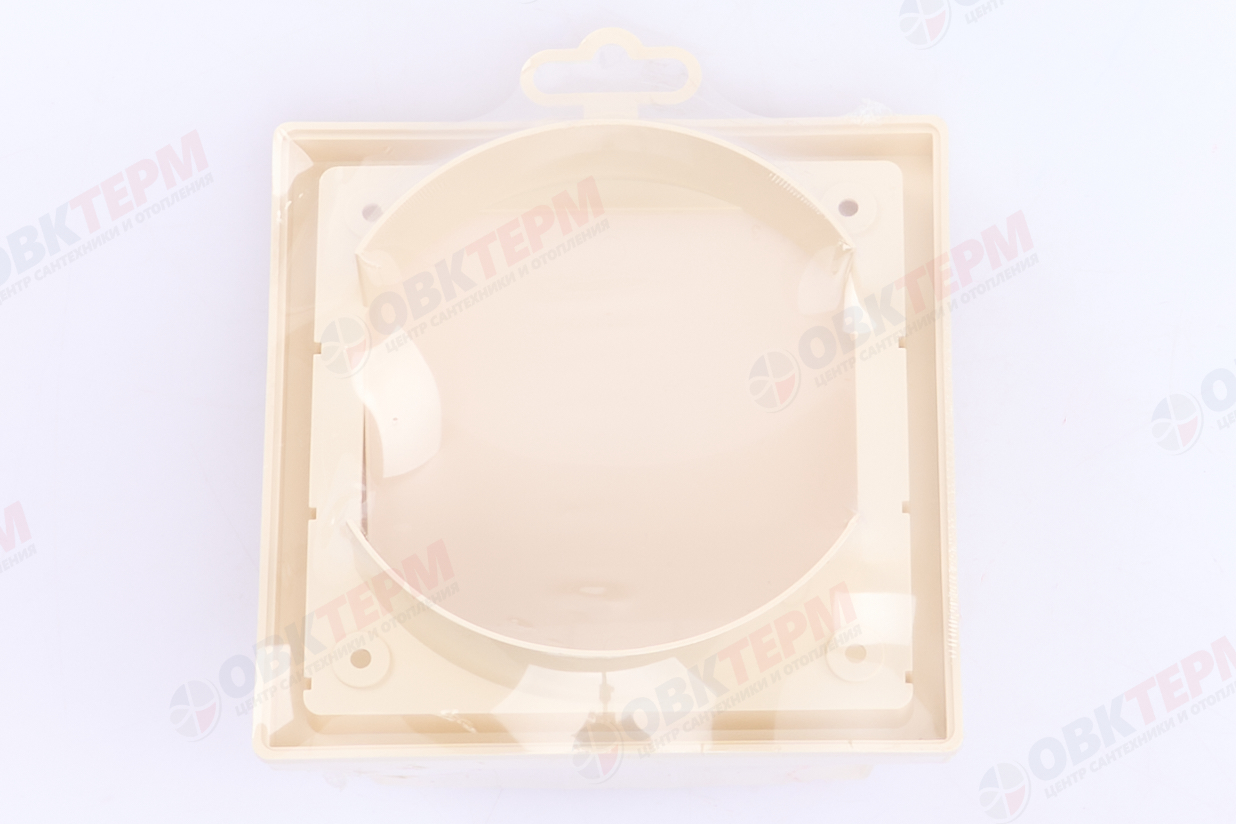 Выход стенной КФВ Ivory с обратным клапаном d125 Ш150*В150 (20шт/уп) Эра - миниатюра №7