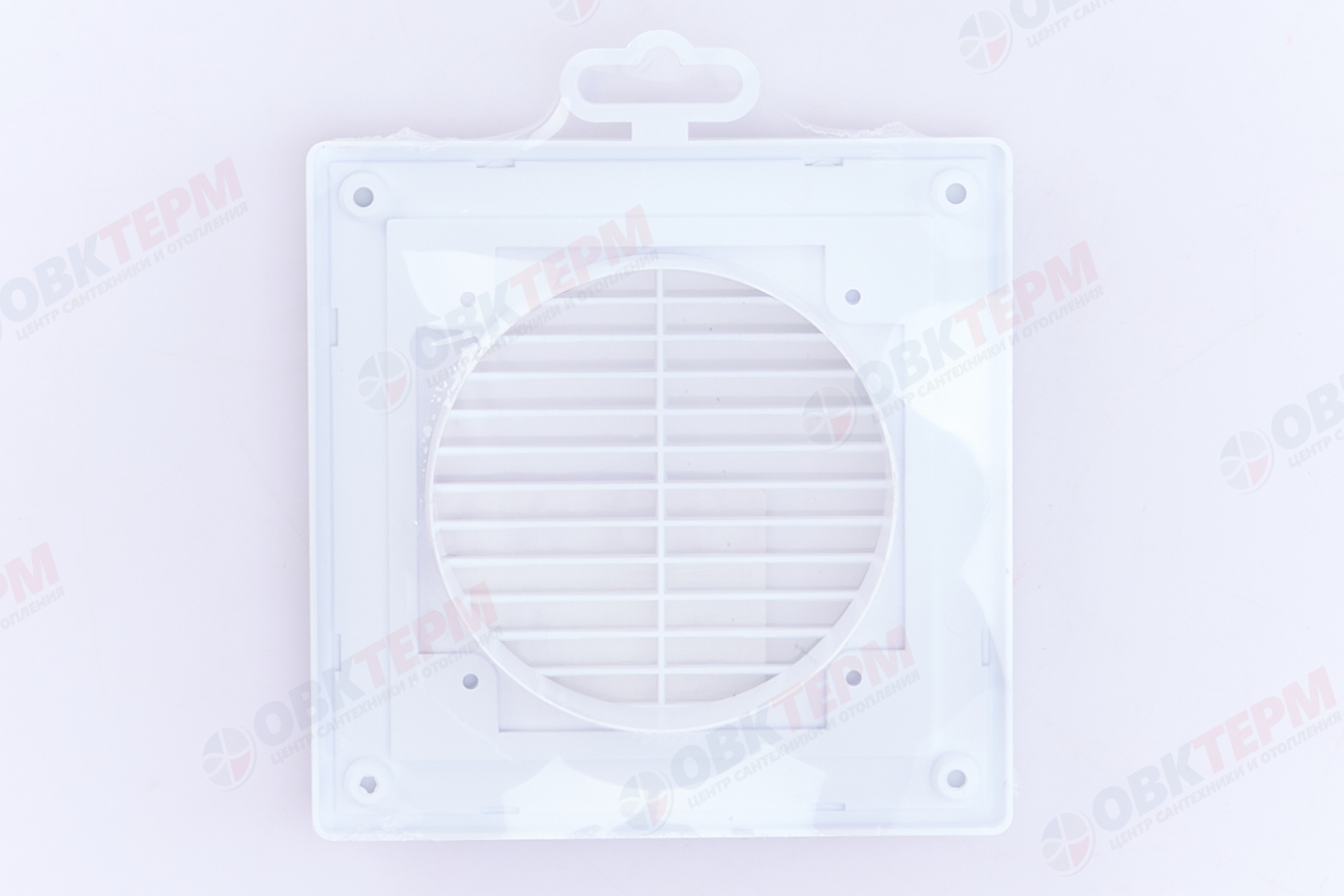 Решетка вентиляционная прямоточная ПФ Ш150*В150 разъемная, с фланцем d100, с сеткой (24шт/уп) Эра - миниатюра №7