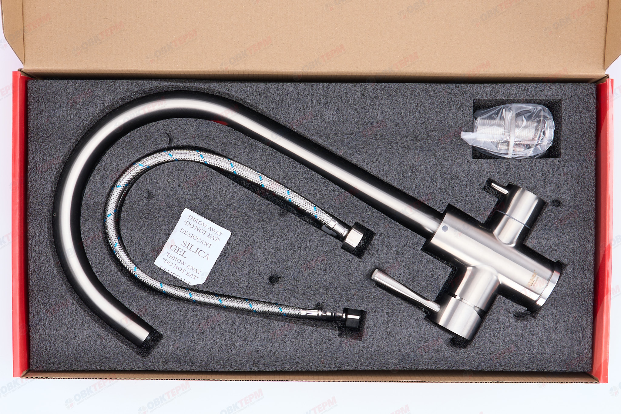 Смеситель д/кухни под ФИЛЬТР ZERIX SUS-021 нерж/сталь - миниатюра №7