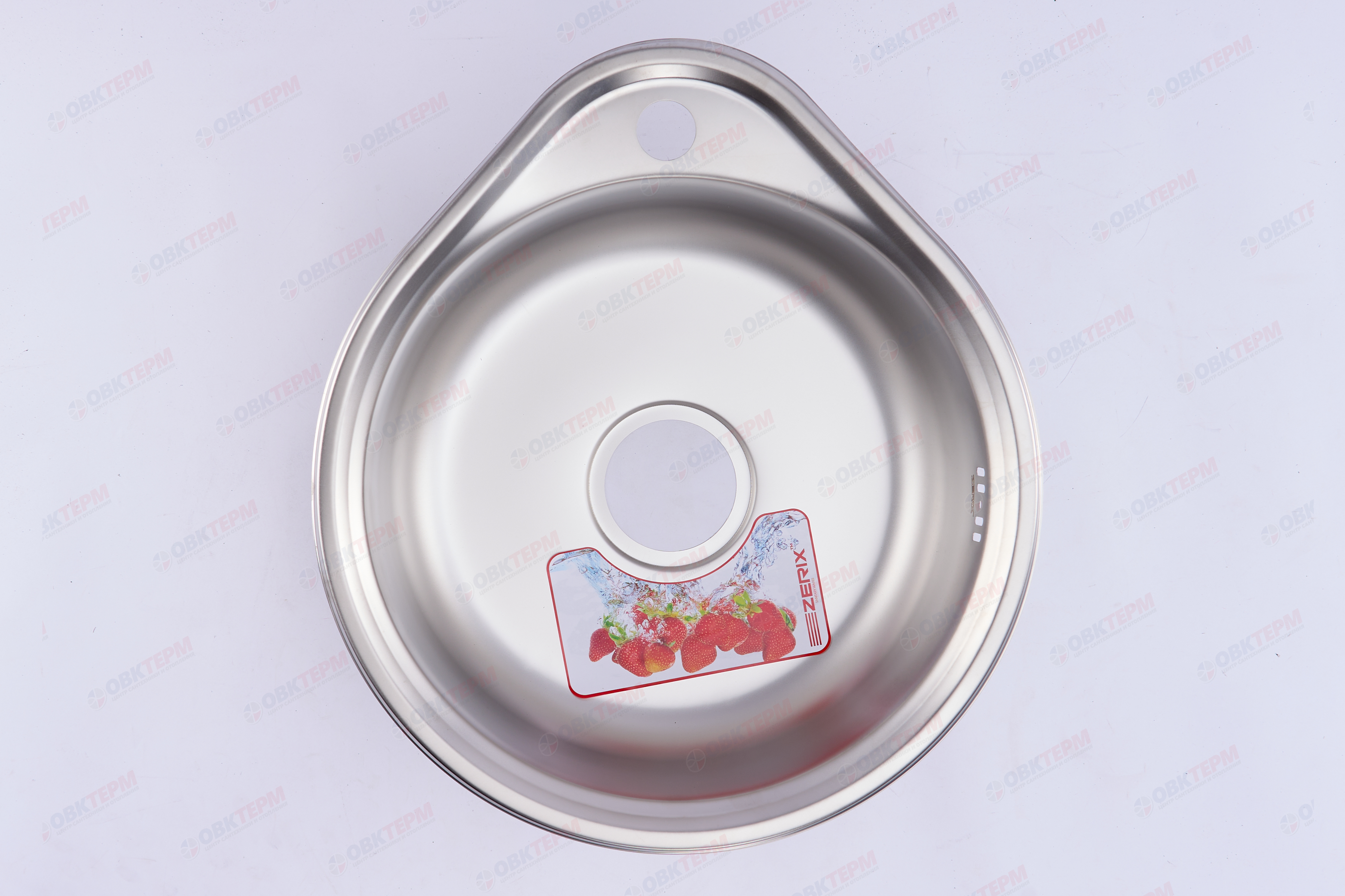 ZERIX мойка Z4843-06-160E (SATIN) ВРЕЗНАЯ /сифон (10шт/ящ) - Изображение №5