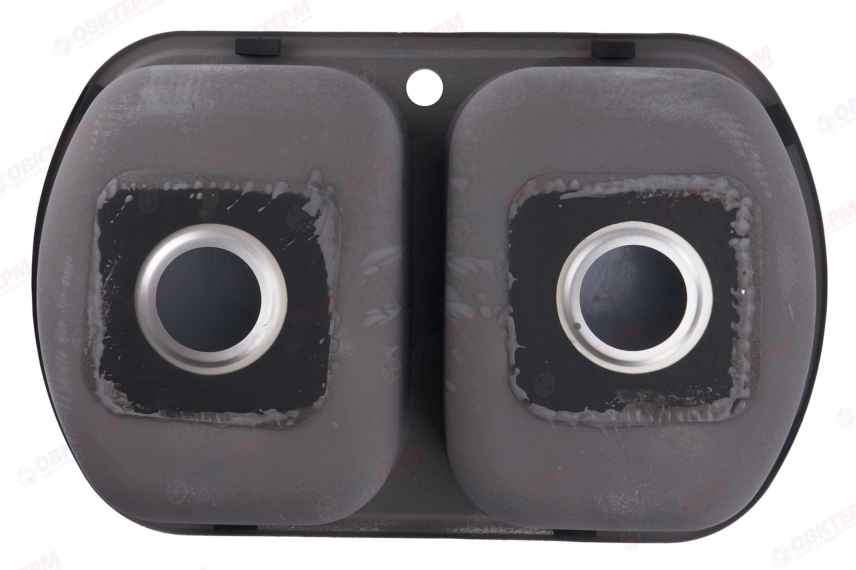 ZERIX мойка Z7749-08-180E DOUBLE (SATIN) ВРЕЗНАЯ /сифон (7шт/ящ) - миниатюра №5