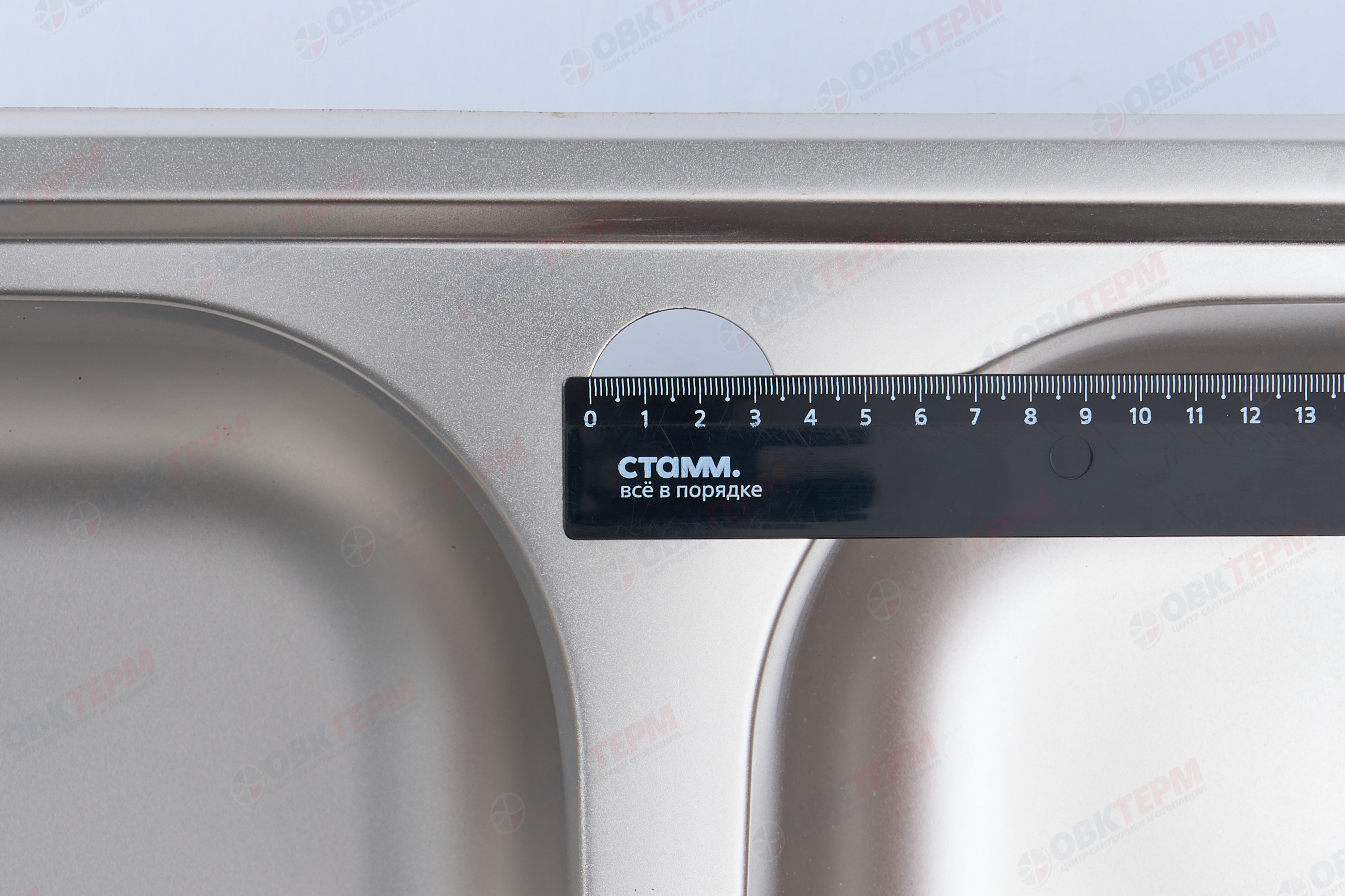 ZERIX мойка Z7749-08-180E DOUBLE (SATIN) ВРЕЗНАЯ /сифон (7шт/ящ) - миниатюра №10