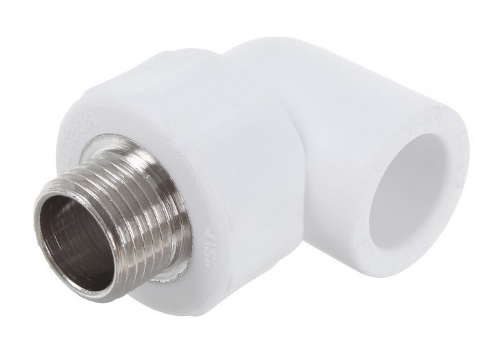 Угол с МРН  20 * 1/2"   БЕЛЫЙ PP-R   (RTP)    (120/20) - Изображение №2
