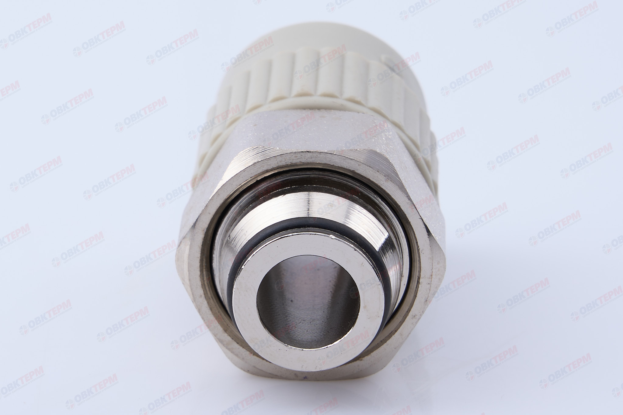 Муфта с накидной гайкой, евроконус  20 * 3/4"   СЕРАЯ      (PRO AQUA)    (160/40) - миниатюра №4