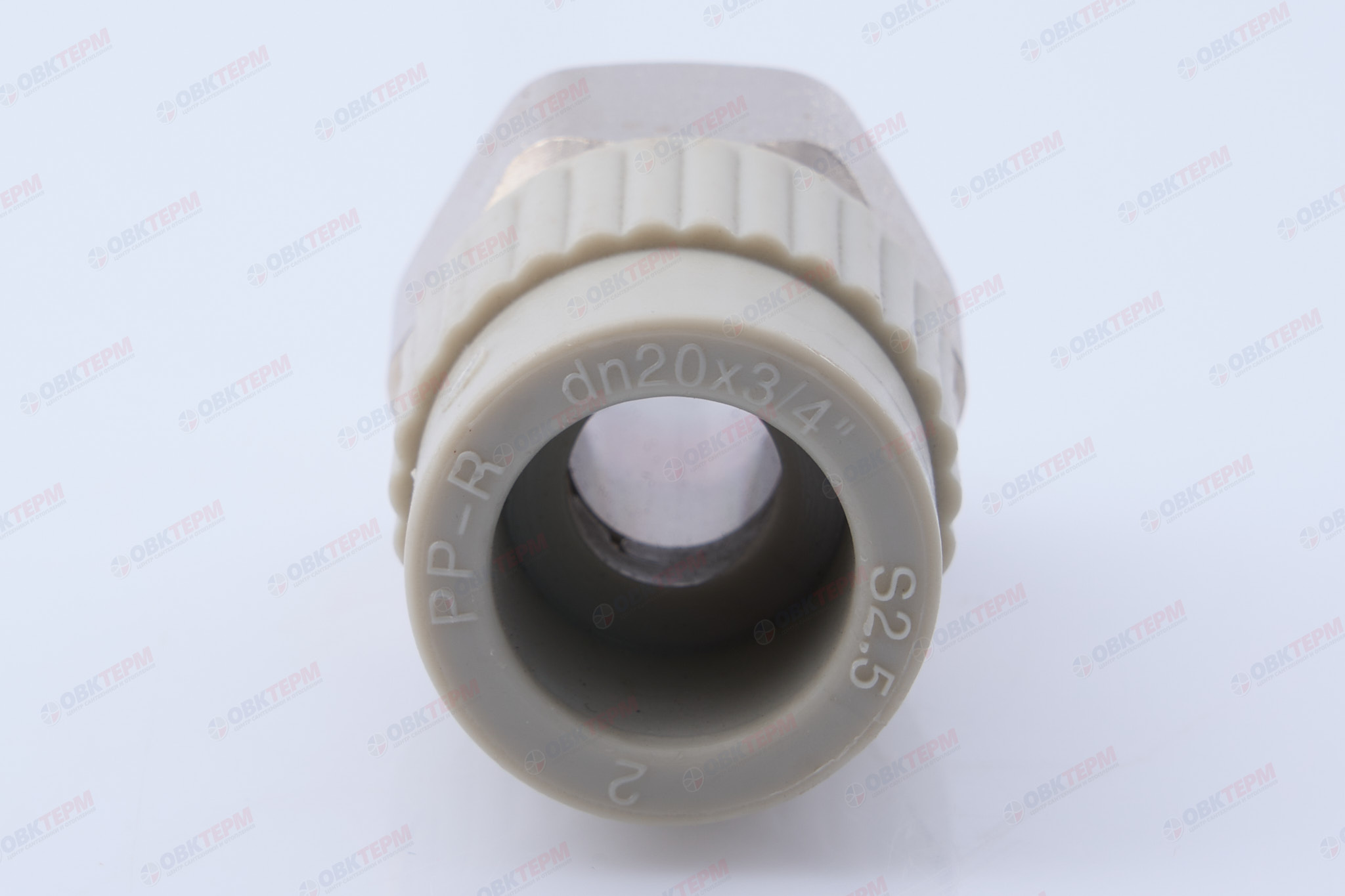 Муфта с накидной гайкой, евроконус  20 * 3/4"   СЕРАЯ      (PRO AQUA)    (160/40) - миниатюра №5