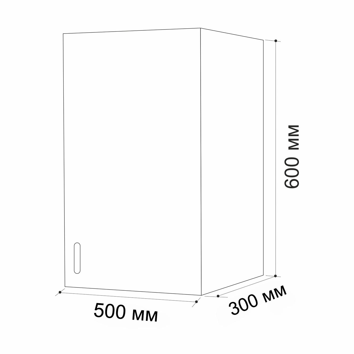 Шкаф кухонный 500 * 600 * 300 белый, для посуды с посудосушкой - Изображение №2