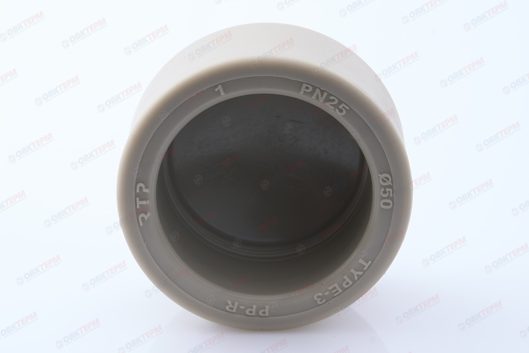 Заглушка  50   СЕРАЯ PP-R    (RTP)   (72/18) - миниатюра №3