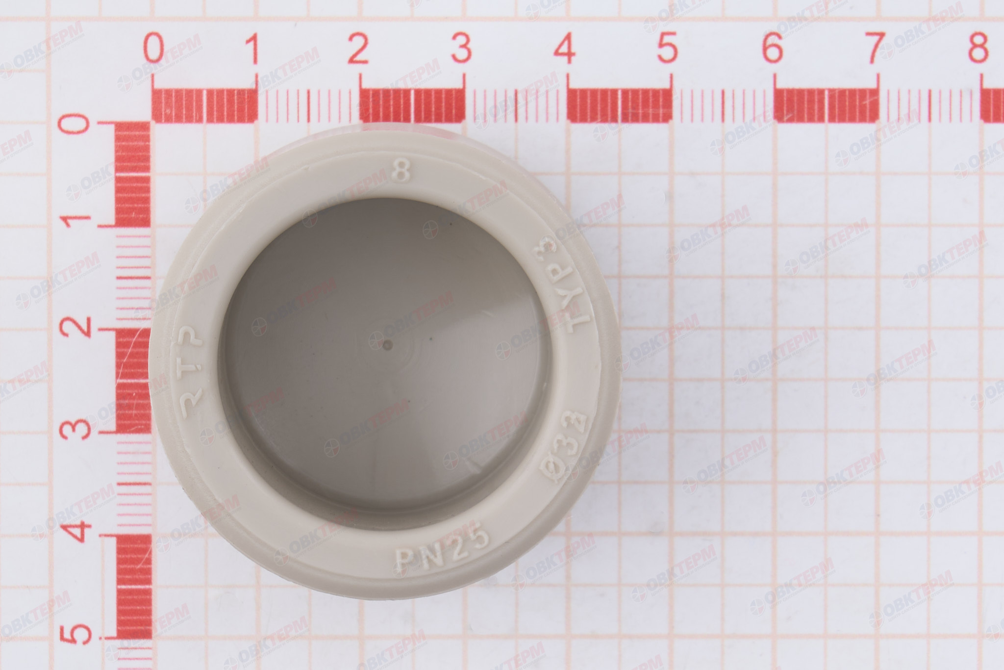Заглушка  32   СЕРАЯ PP-R    (RTP)   (160/40) - миниатюра №6