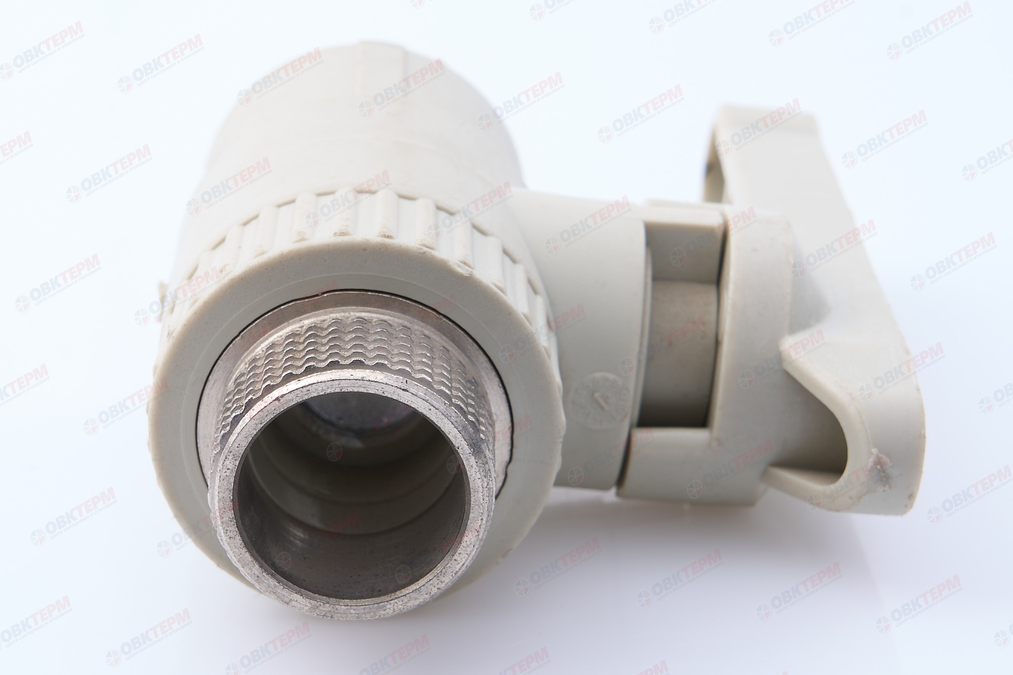 Кран пластиковый шаровый 25*3/4н         PP-R СЕРЫЙ  (РОССИЯ) - Изображение №4