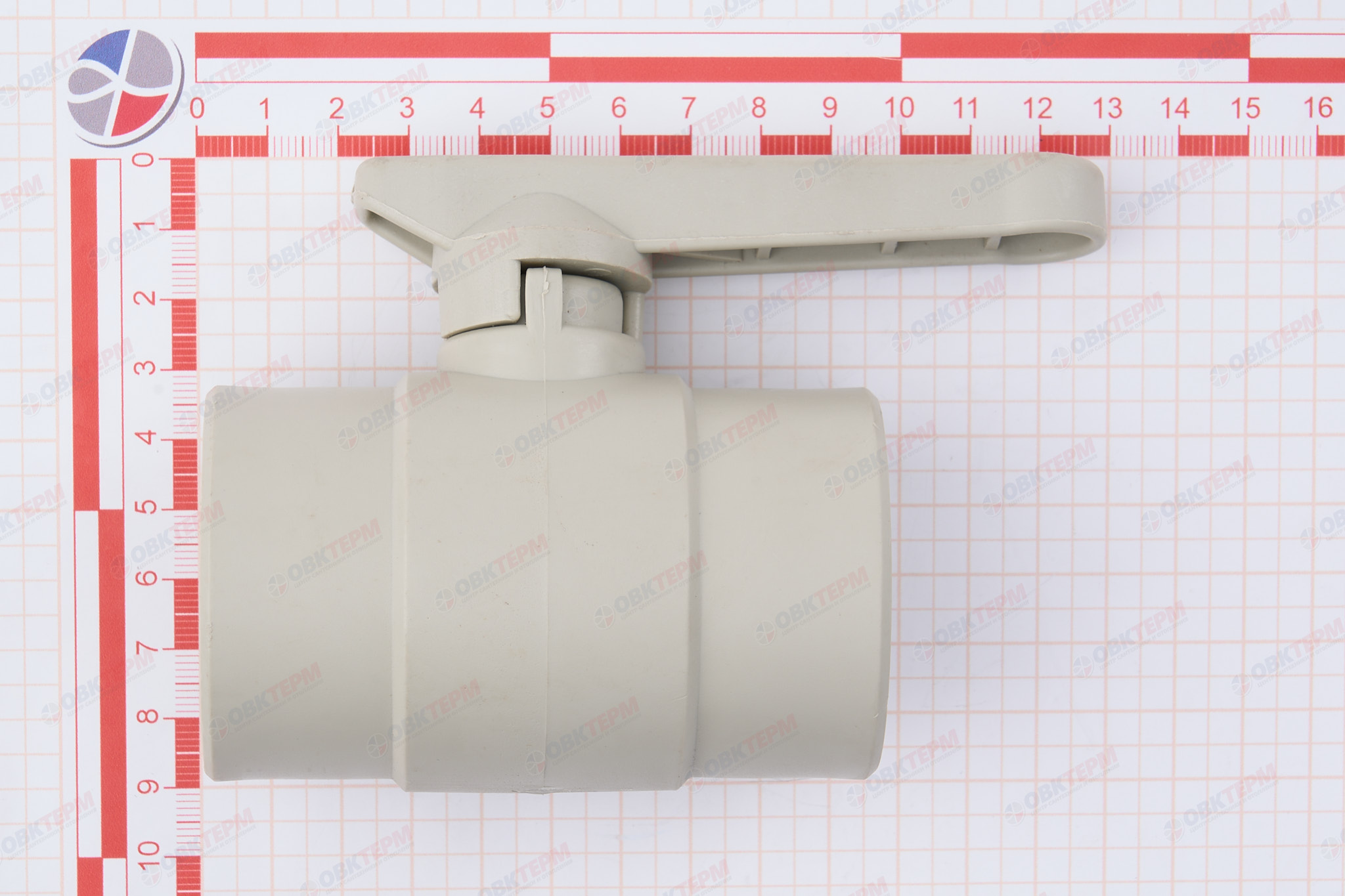 Кран PPR  40 ТСМ  (стальной шар)  СЕРЫЙ    (45/5) - миниатюра №6