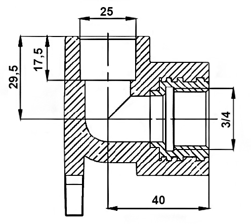 Угол монтажный  25 * 3/4"в     HK (Германия) - Изображение №2