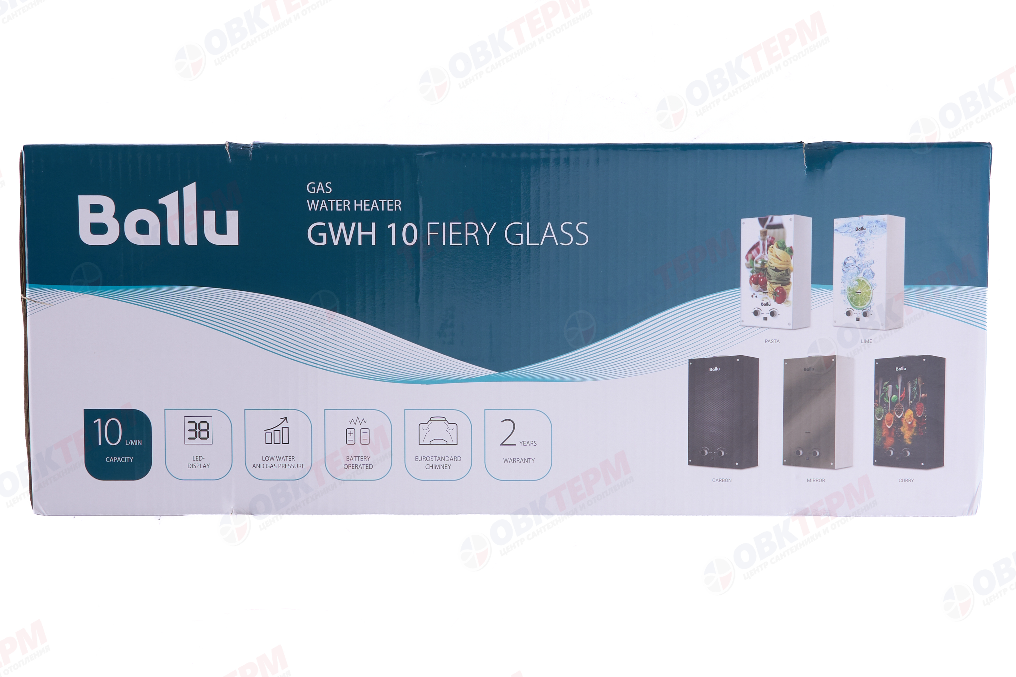 Колонка газовая Ballu GWH   10 Fiery Glass Pasta (белая)  (10л/20кВт) - миниатюра №22