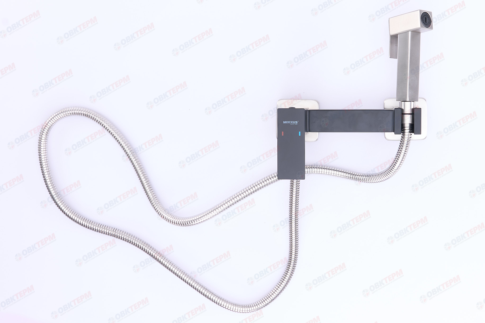 Смеситель с гигиеническим душем MIXXUS KUB-222 нерж/сталь (12 шт/ящ) - Изображение №3