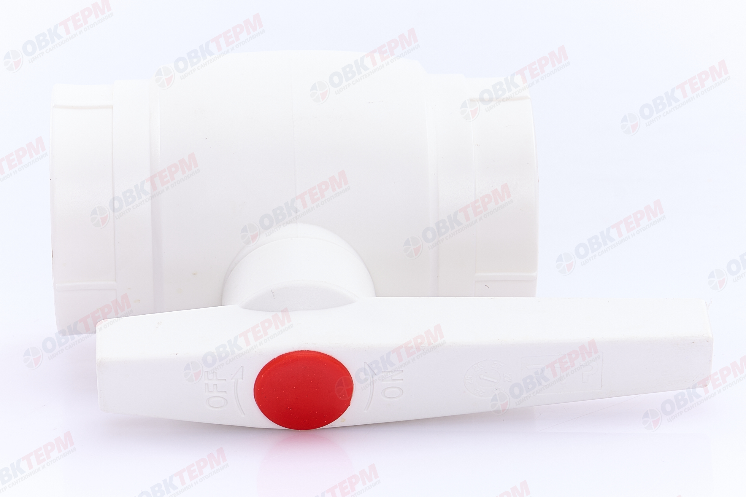 Кран  шаровый  полнопроходной 50  (латунный  шар)    БЕЛЫЙ PP-R   (RTP)    (6/1) - миниатюра №4