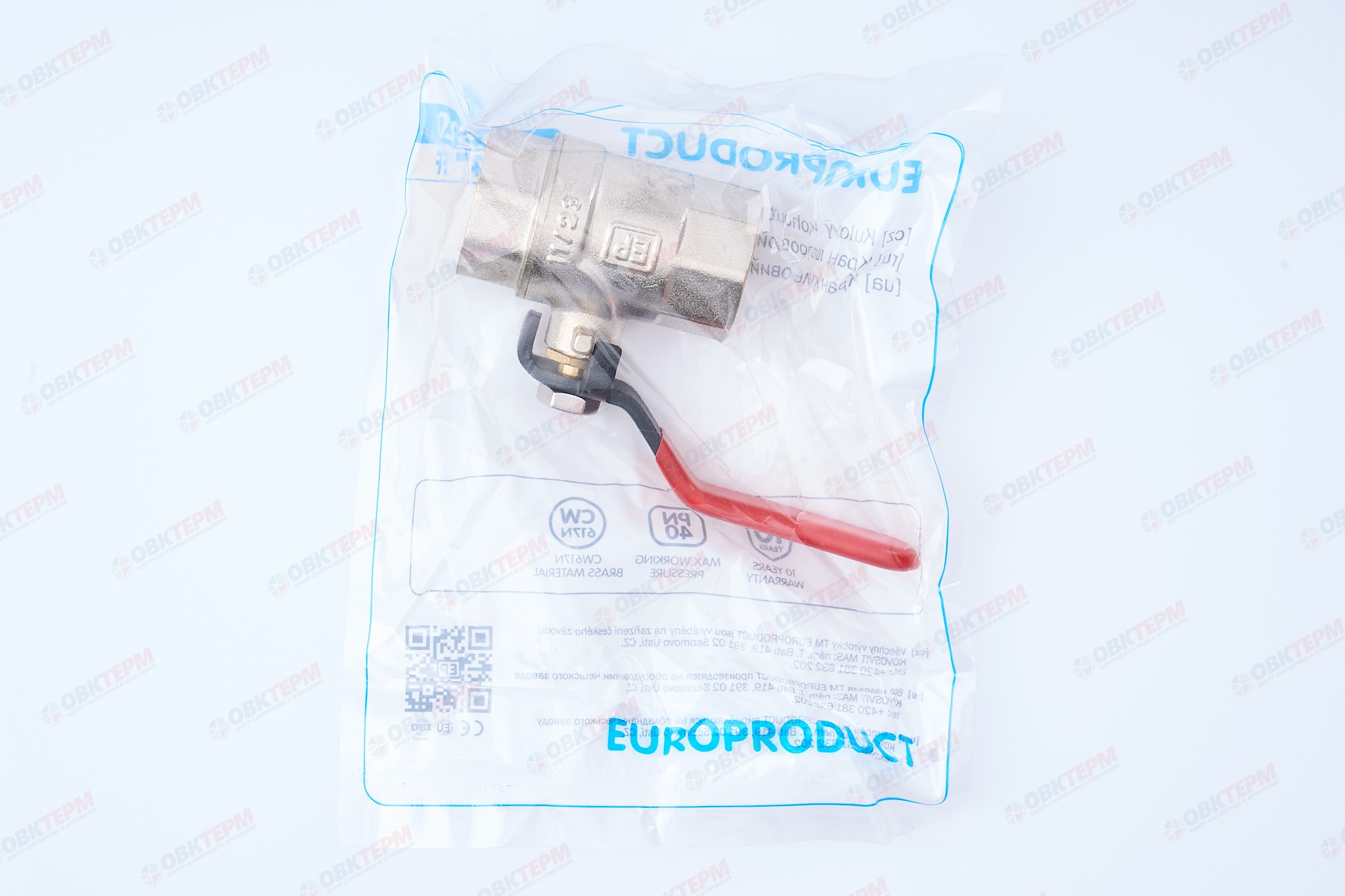Кран шаровый     EUROPRODUCT      3/4"  ВВ   ручка   (80 шт) - миниатюра №7