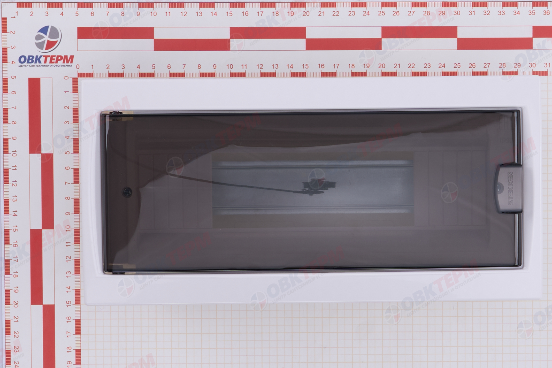 Бокс встраиваемый 12 модулей STEKKER, пластик, IP20, серия Standart (КНС-12Д), EBX50-2/12-20 - миниатюра №11