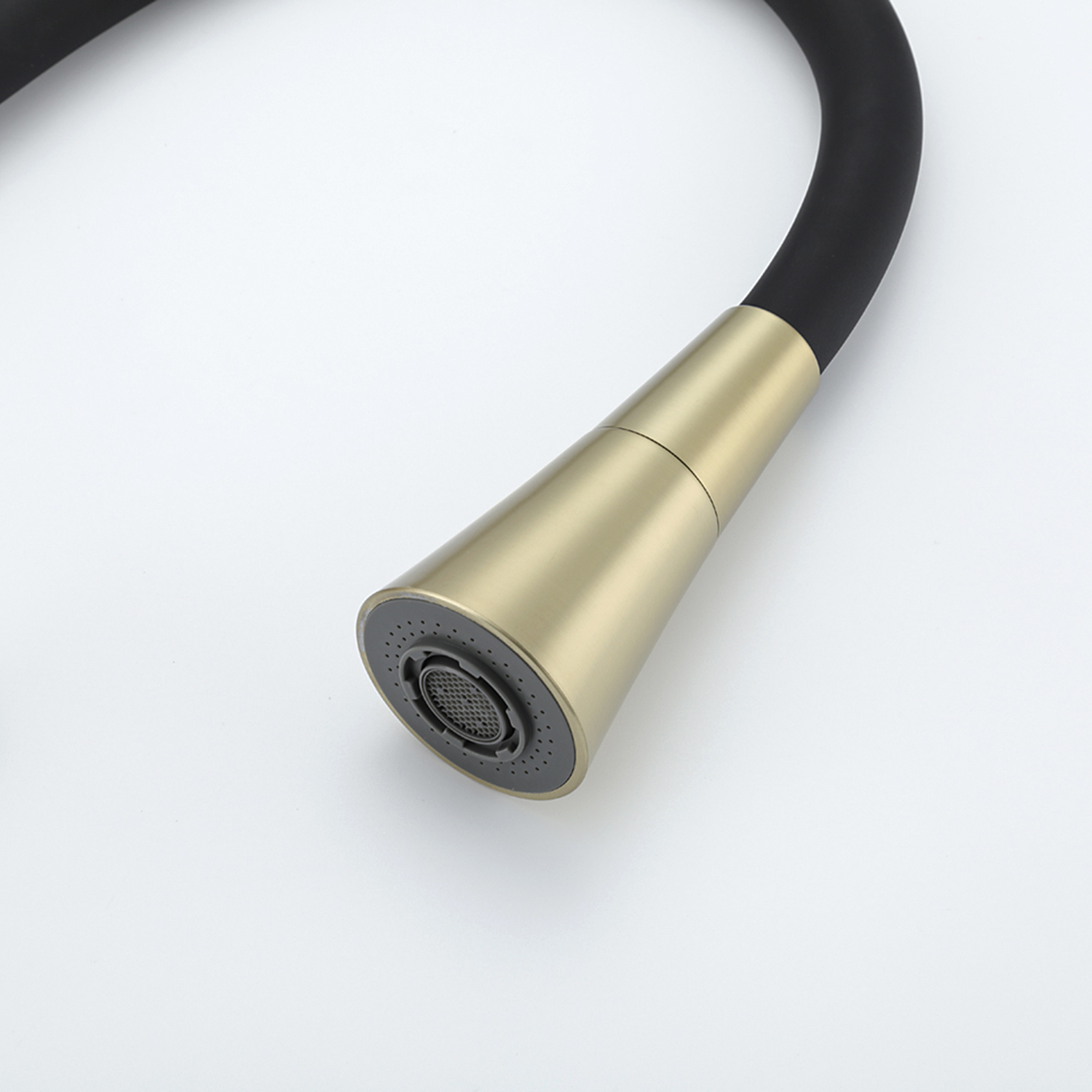 Смеситель д/кухни FRAP F4044-3 золото/черный /гибкий излив (Ø35, на гайке) - миниатюра №4