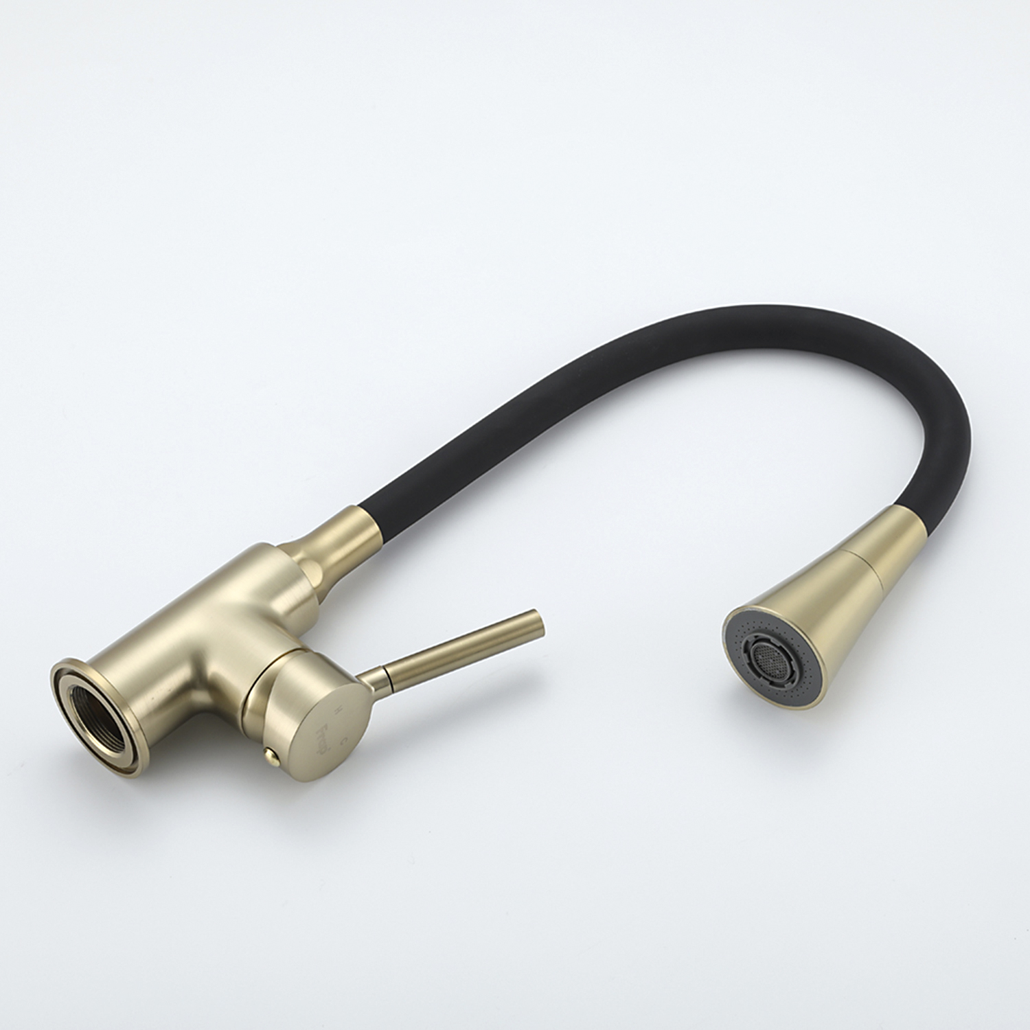 Смеситель д/кухни FRAP F4044-3 золото/черный /гибкий излив (Ø35, на гайке) - миниатюра №5