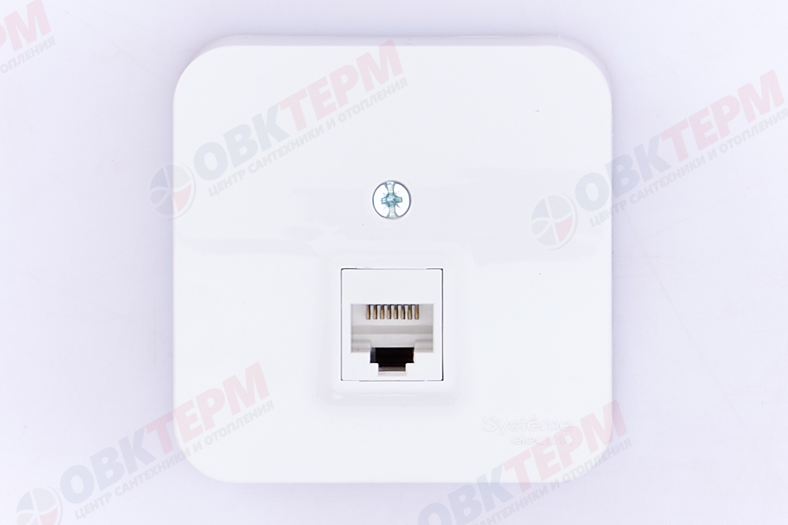 Розетка компьютерная 1-местная RJ45 кат.5E с изолир. пластиной бел. белый Blanca Systeme Electric - миниатюра №6