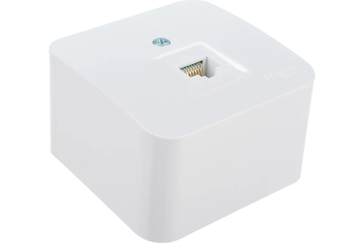 Розетка компьютерная 1-местная RJ45 кат.5E с изолир. пластиной бел. белый Blanca Systeme Electric - Изображение №3