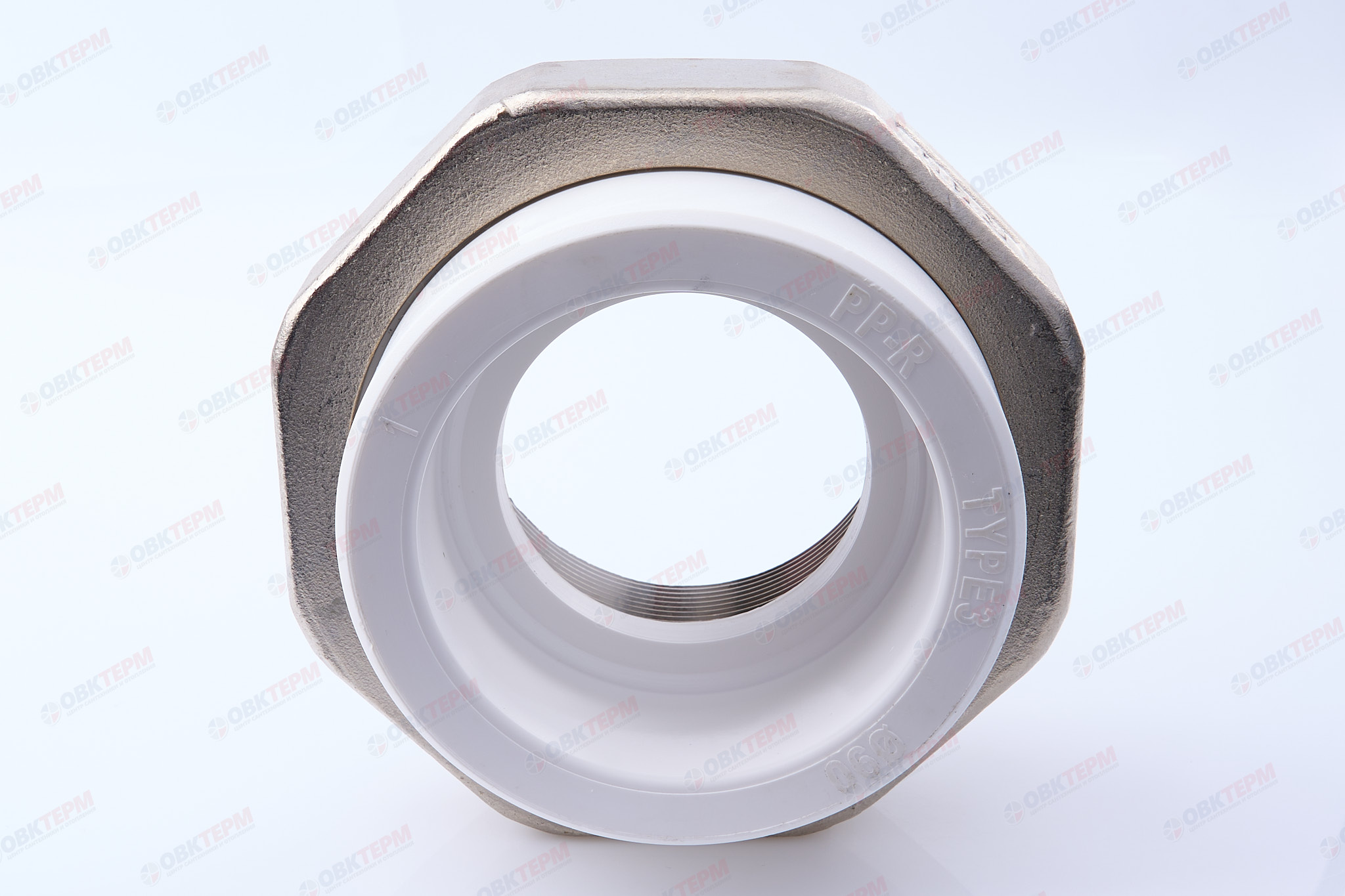 Разборное соединение   90 * 3"  В    БЕЛОЕ PP-R    (RTP)    (3/1) - миниатюра №5