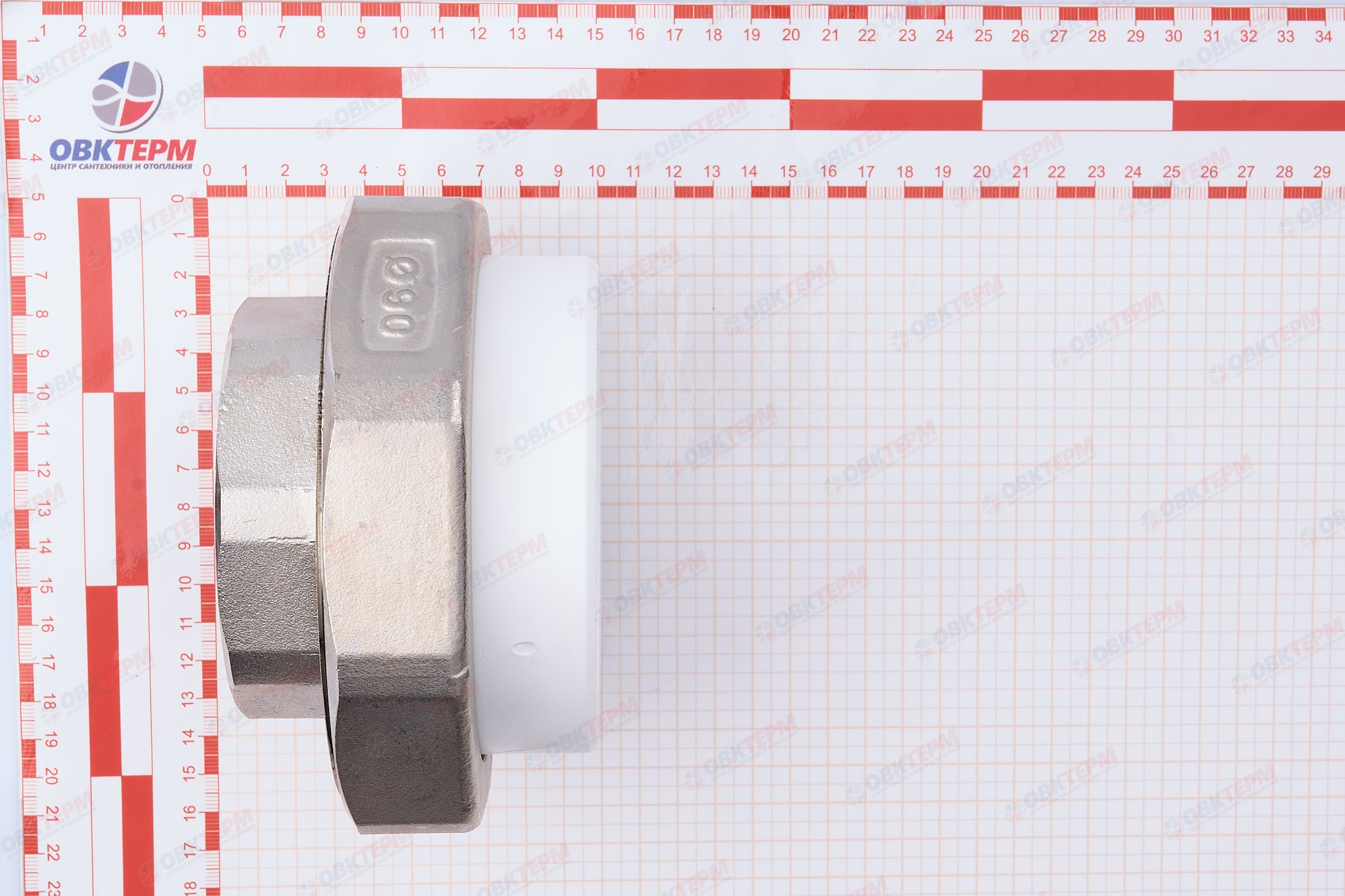 Разборное соединение   90 * 3"  В    БЕЛОЕ PP-R    (RTP)    (3/1) - миниатюра №6