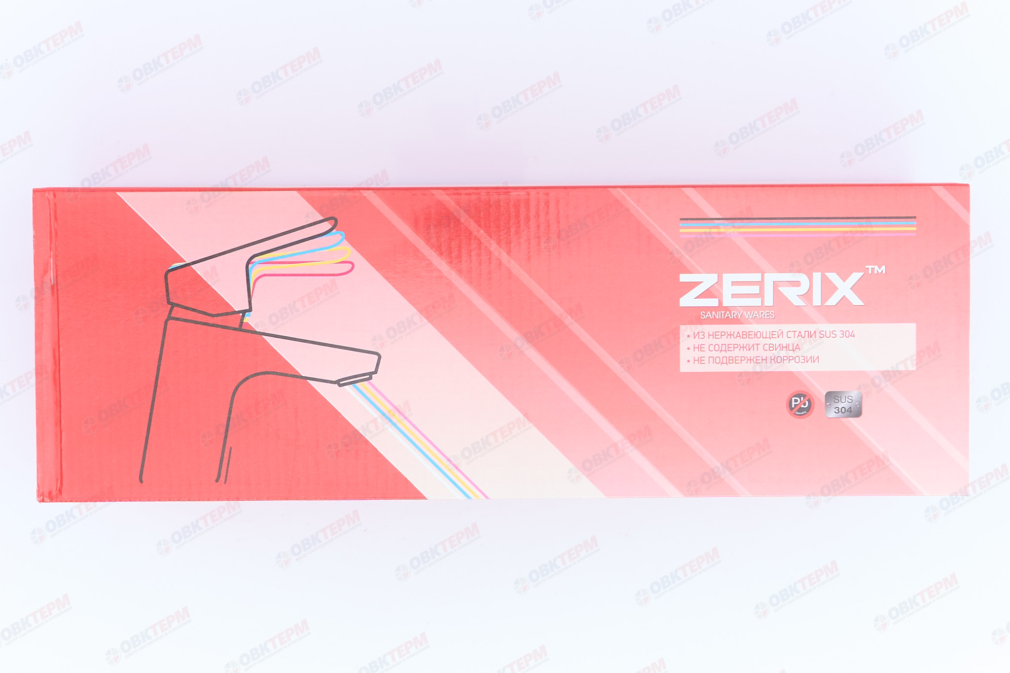 Смеситель д/ванны нерж/сталь ZERIX - DAX-006 (EURO)  8 шт/ящ - миниатюра №7