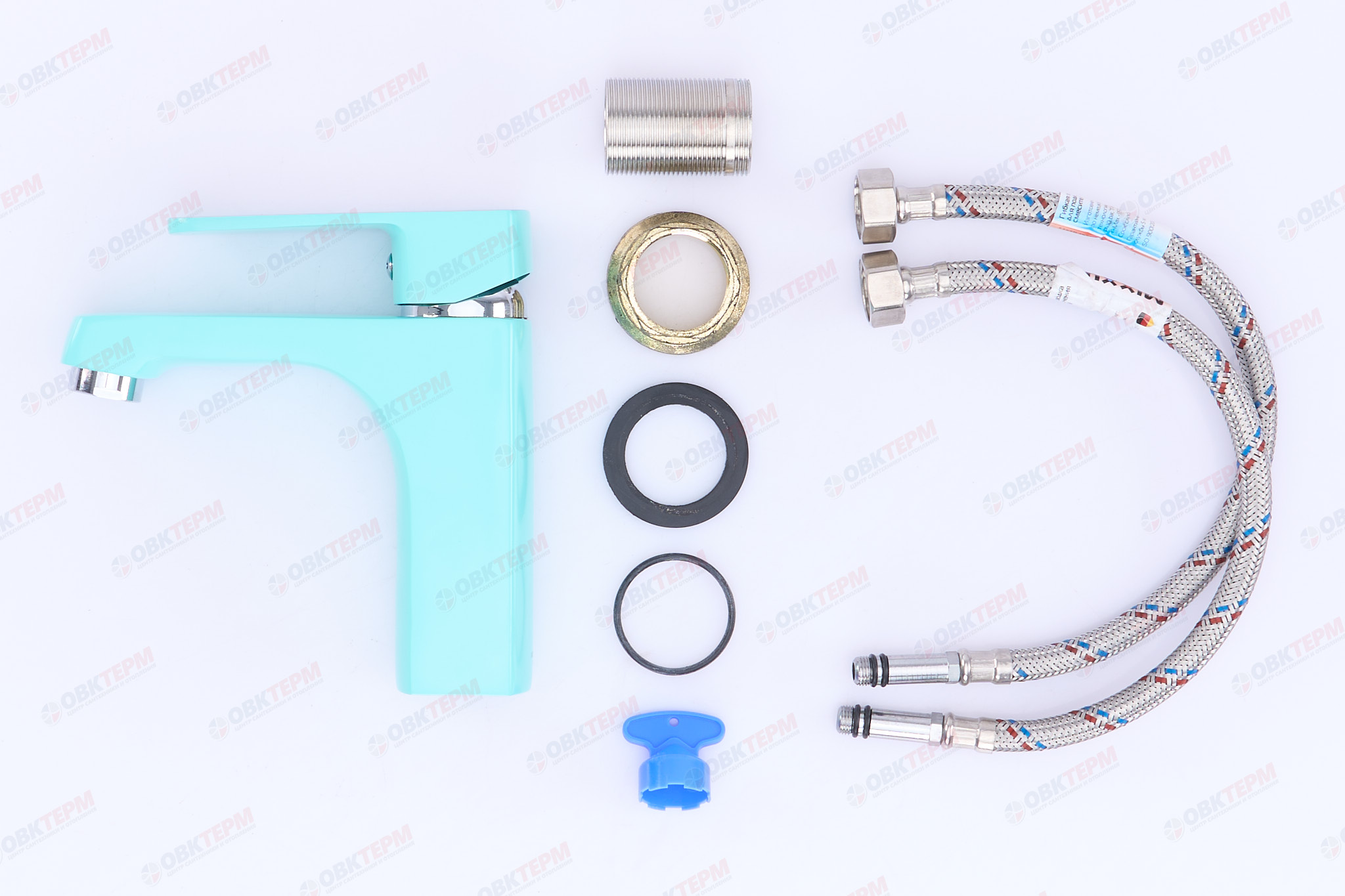 Смеситель д/умывальника MIXXUS MISSOURI 001 Ø35 ГАЙКА (GREEN) (10 шт/ящ) - миниатюра №5