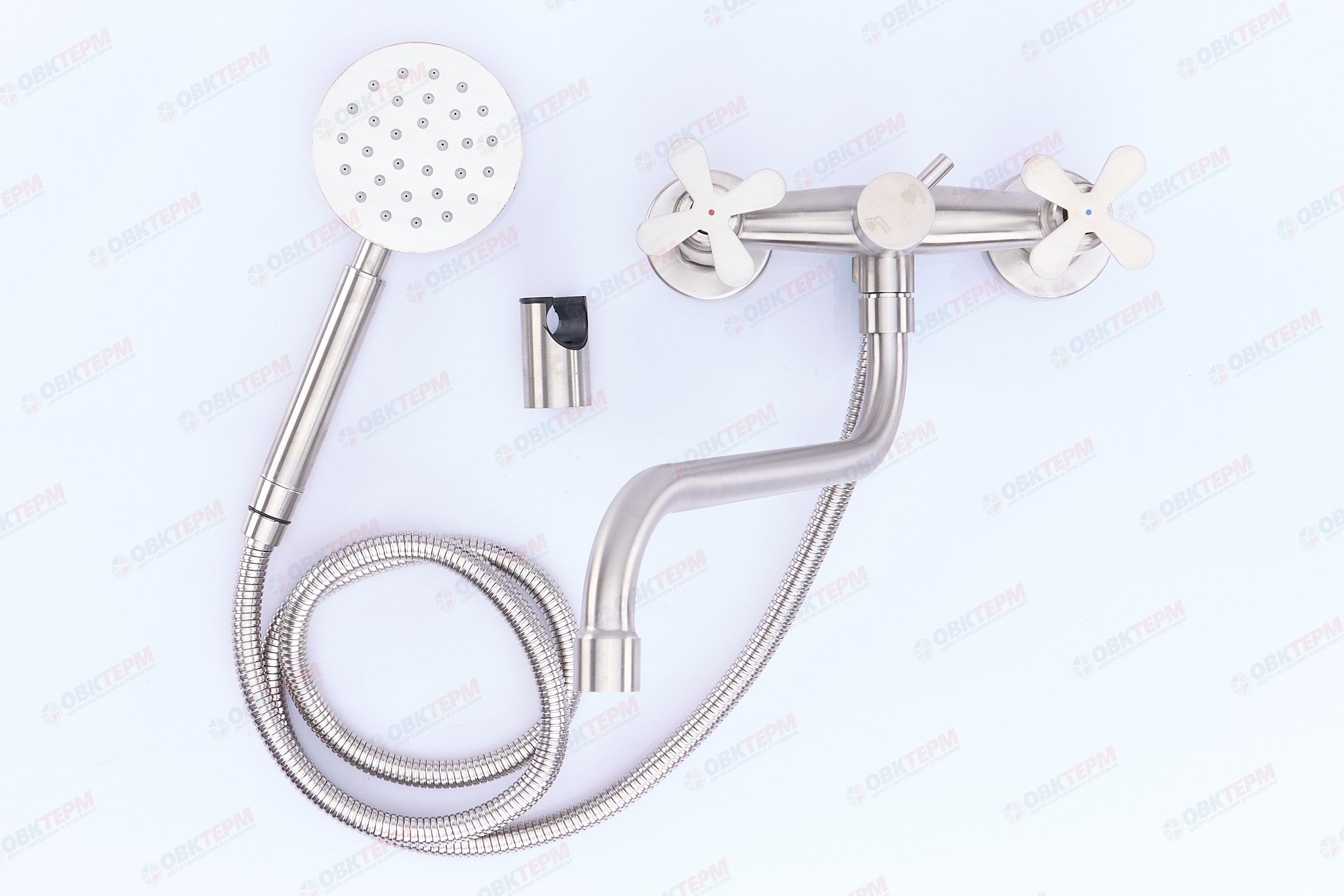 Смеситель д/ванны нерж/сталь ZERIX GTA-006-B (EURO)  (12 шт/ящ) - изображение №1