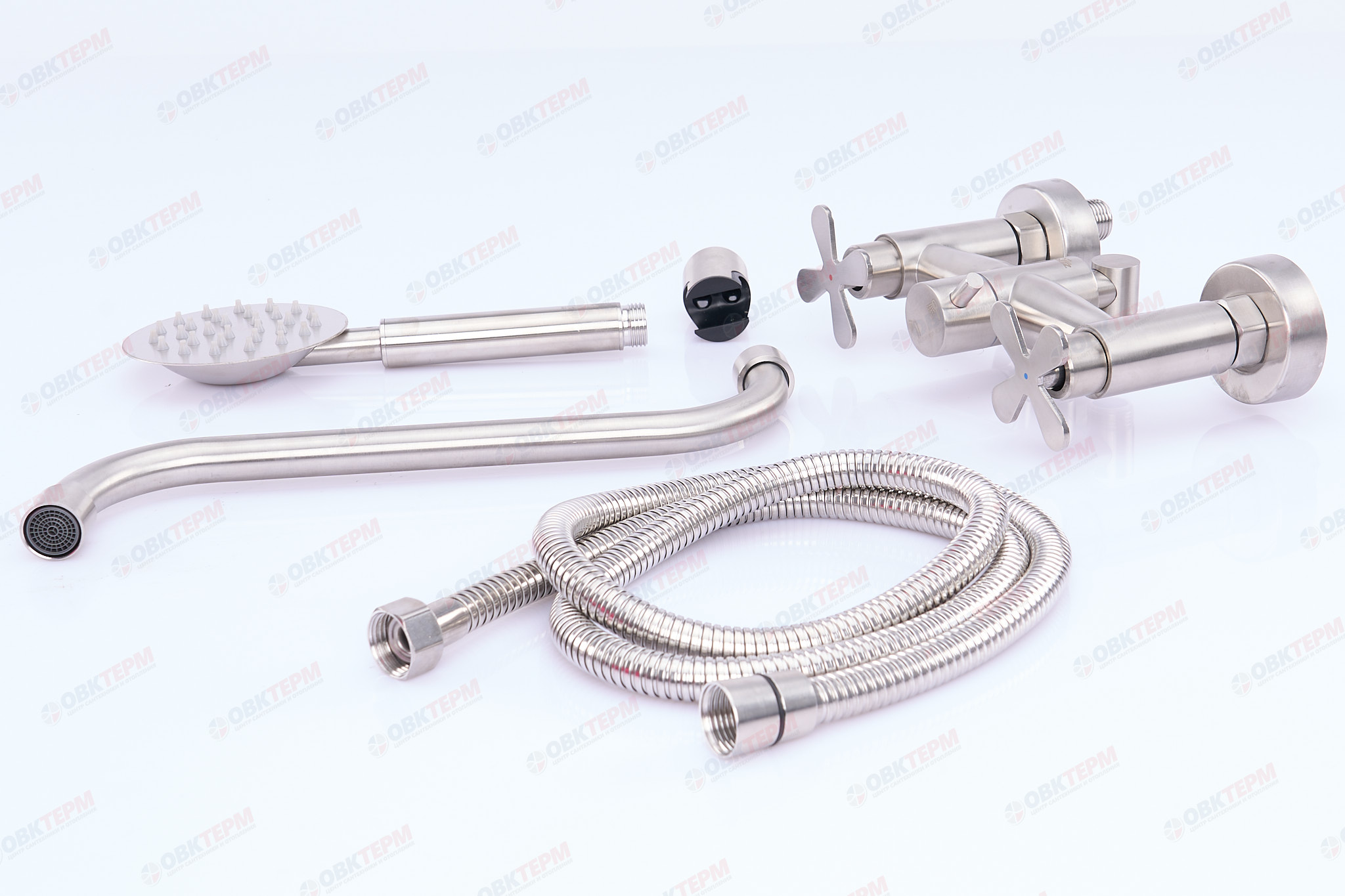 Смеситель д/ванны нерж/сталь ZERIX GTA-006-B (EURO)  (12 шт/ящ) - миниатюра №2