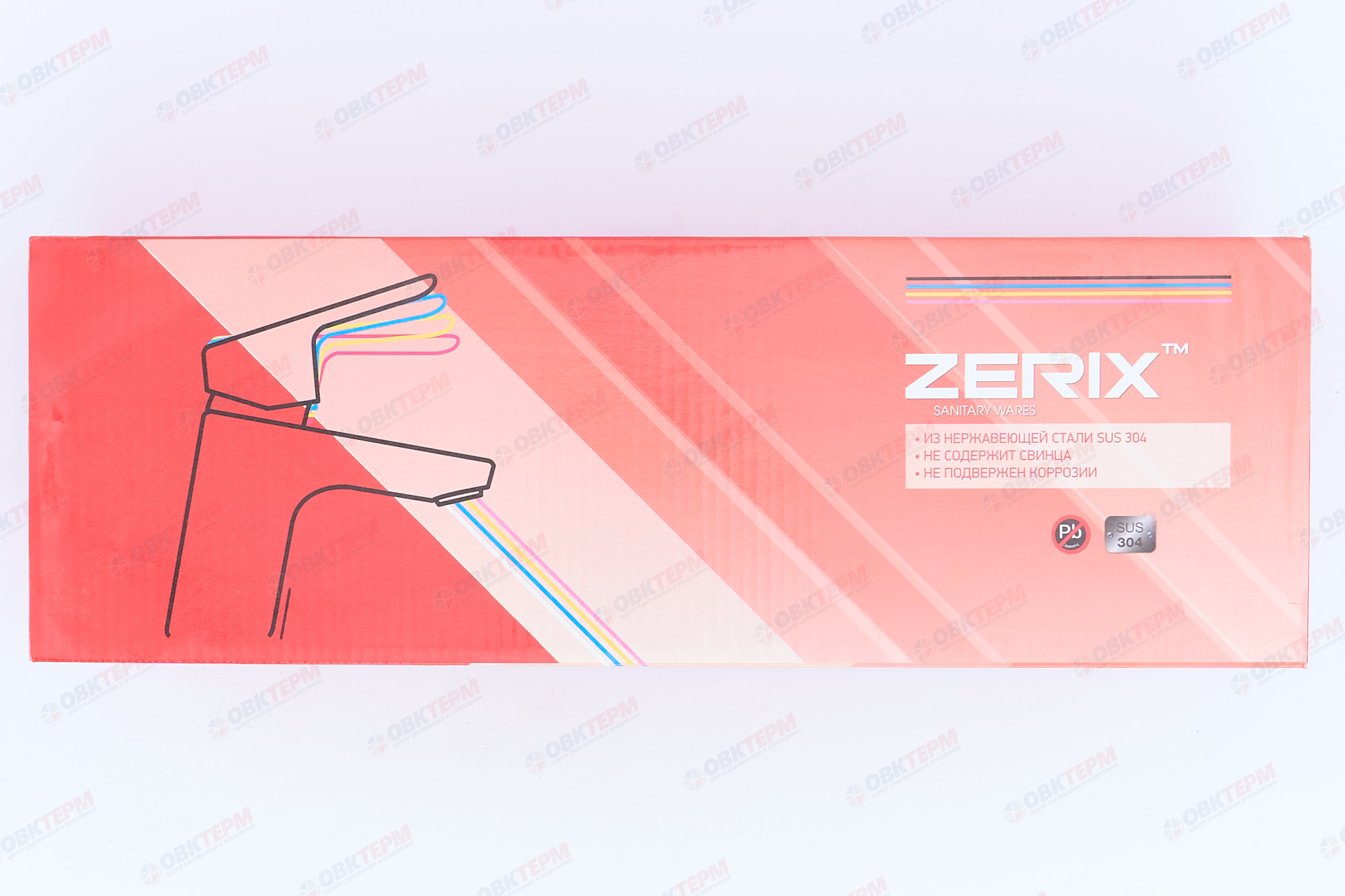 Смеситель д/ванны нерж/сталь ZERIX GTA-006-B (EURO)  (12 шт/ящ) - миниатюра №5