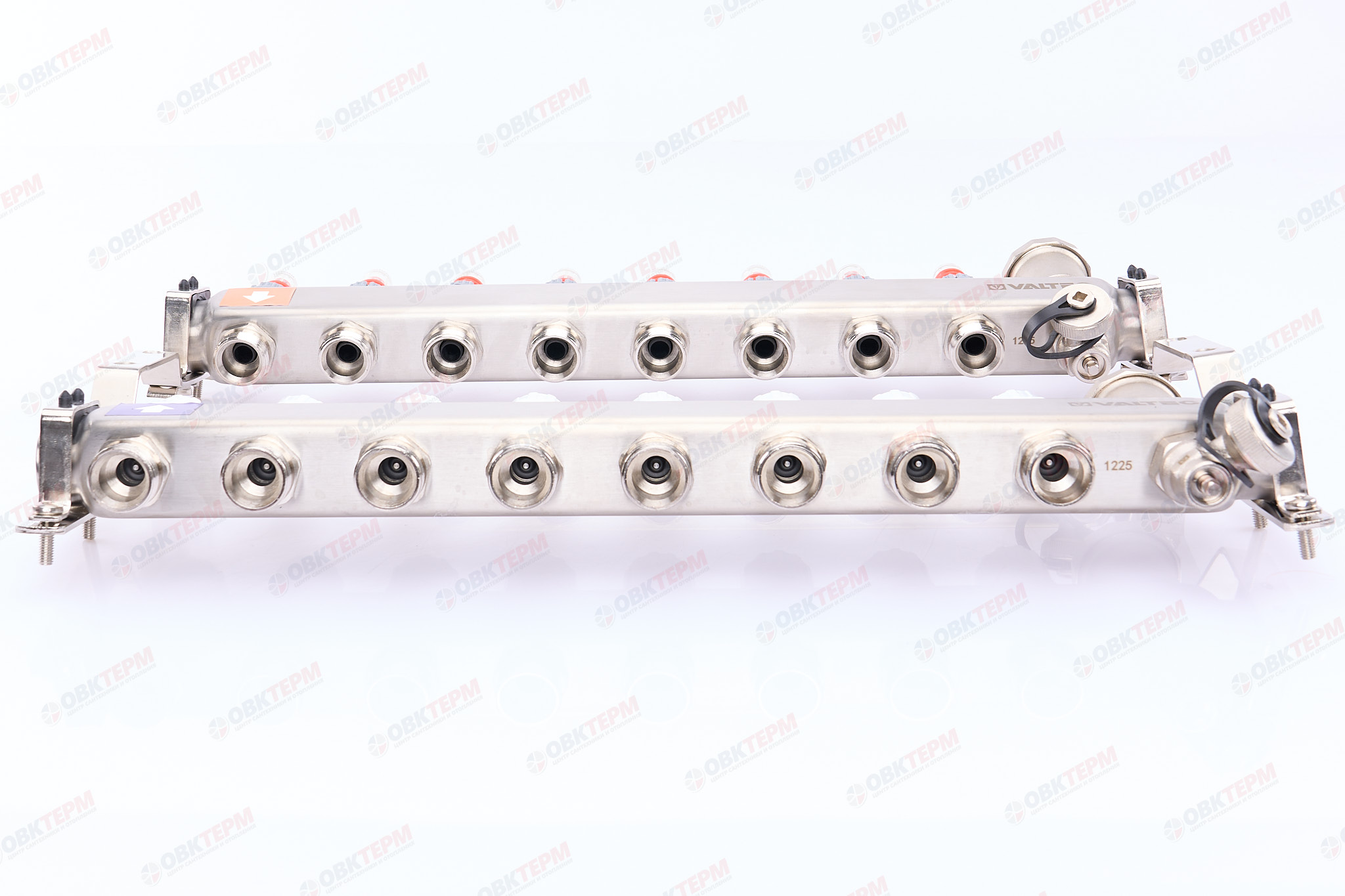 Коллект. ГРУППА   Valtec НЕРЖ со встр расх в сборе  1 * 8 вых. Еврок.3/4 (Аналог VTc.589.EMNX) - Изображение №2