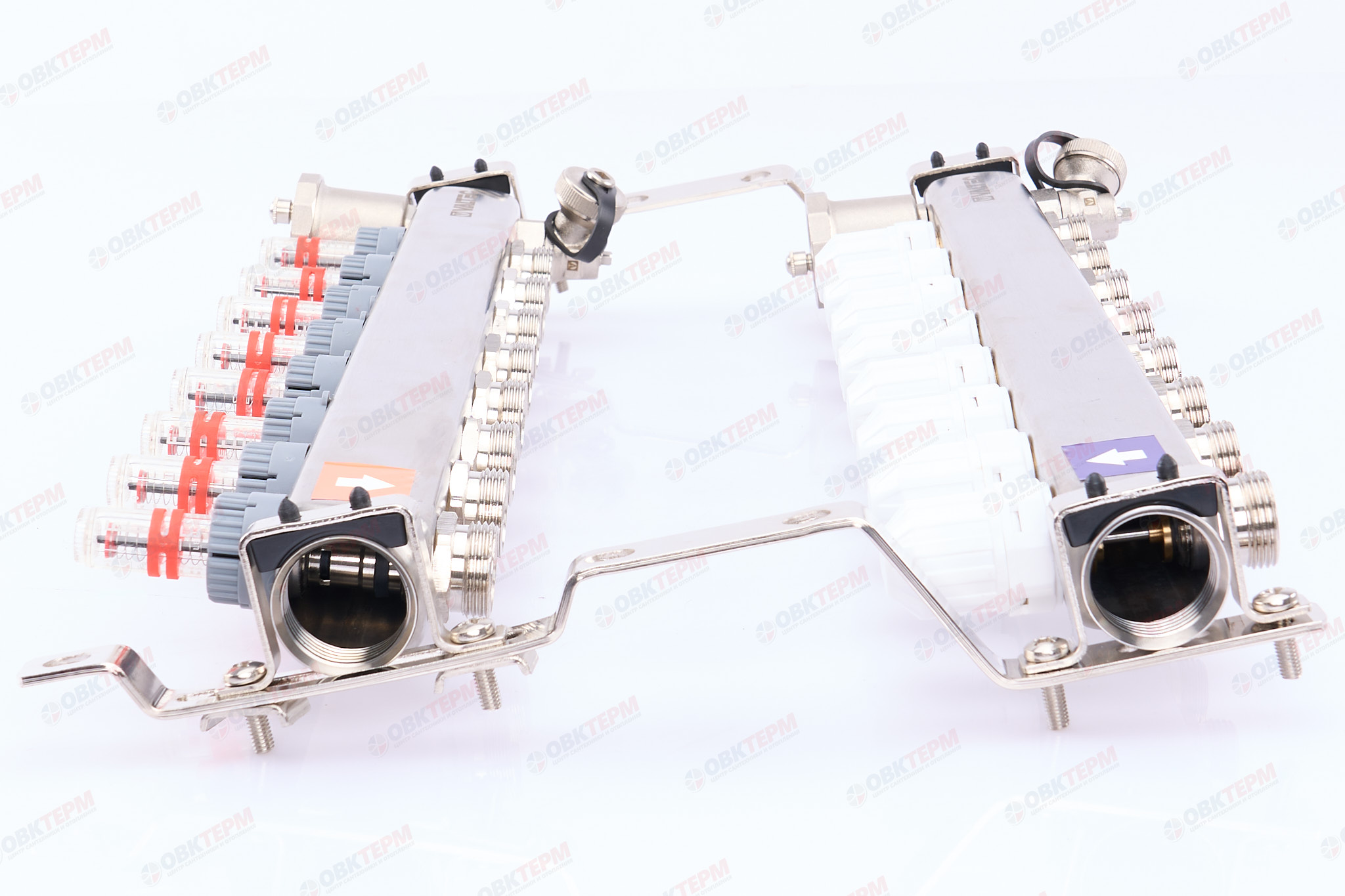 Коллект. ГРУППА   Valtec НЕРЖ со встр расх в сборе  1 * 8 вых. Еврок.3/4 (Аналог VTc.589.EMNX) - Изображение №5