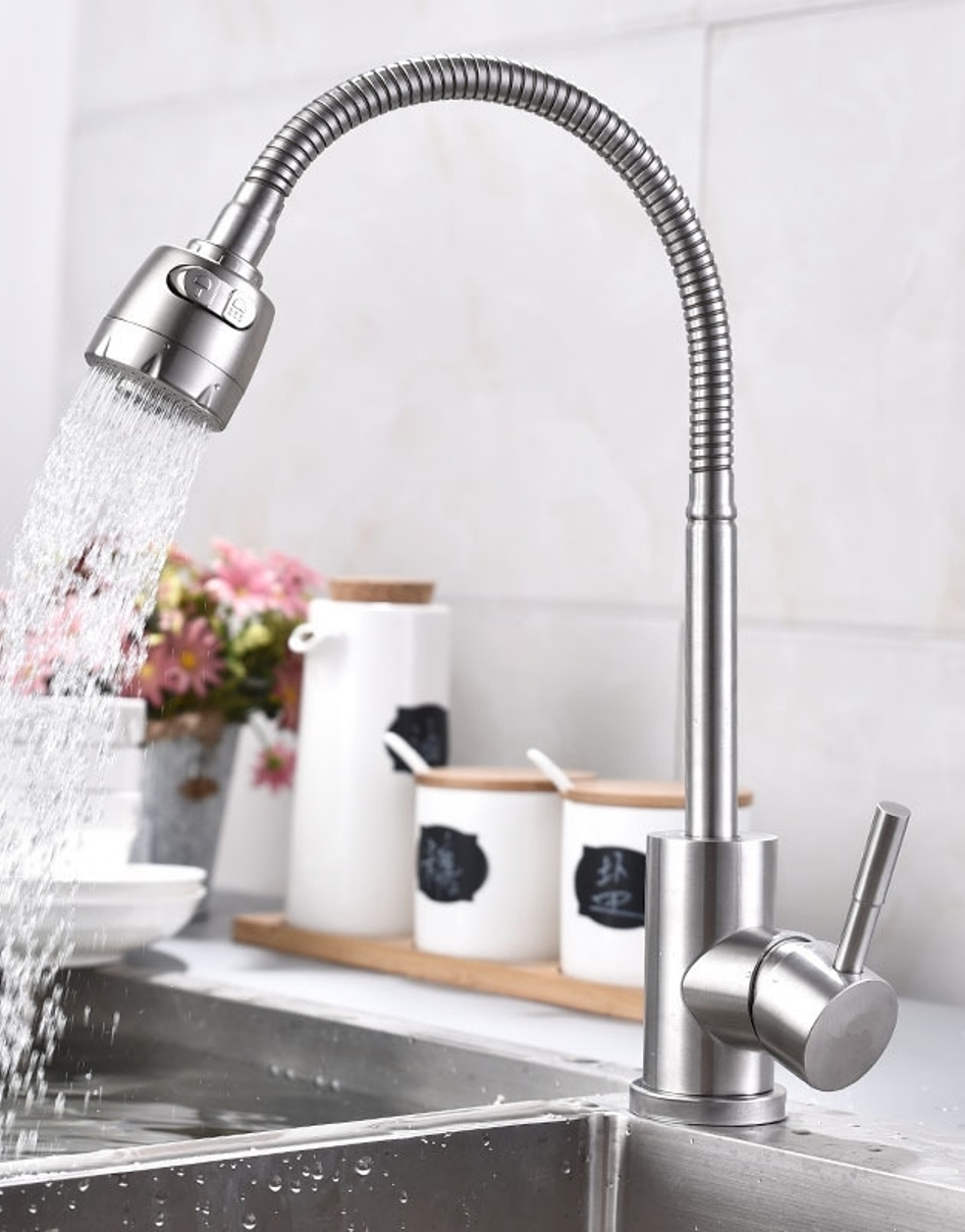 Смеситель д/кухни нерж/сталь ZERIX LUX-011 REFLECTOR 10 шт/ящ - миниатюра №2