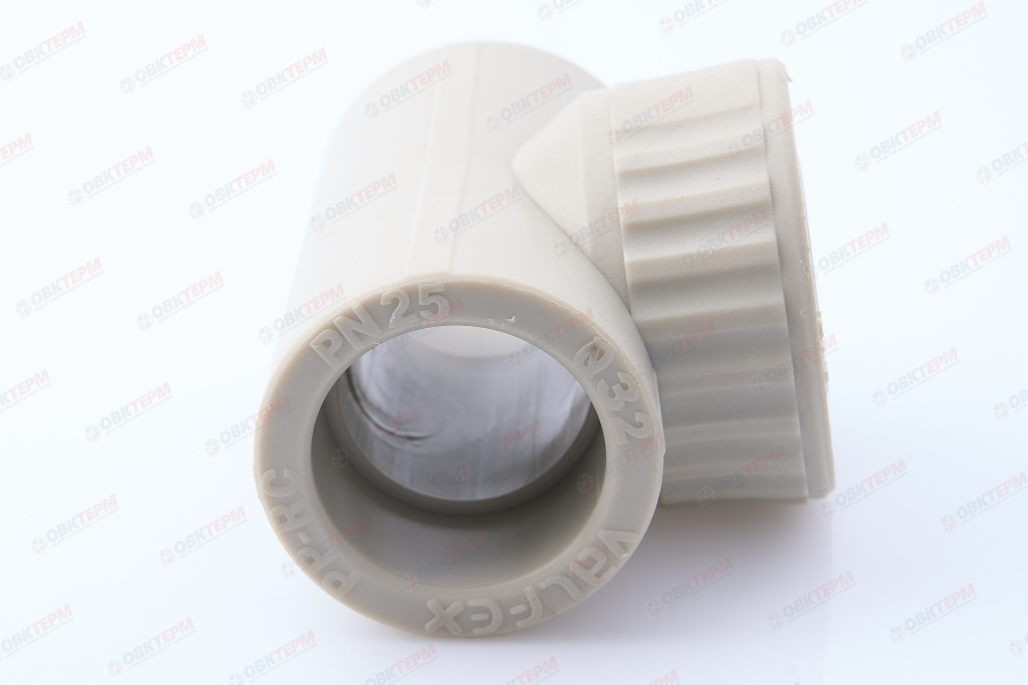 Тройник с МРВ 32 * 1/2" * 32     (PP-R СЕРЫЙ  РОССИЯ) - Изображение №3