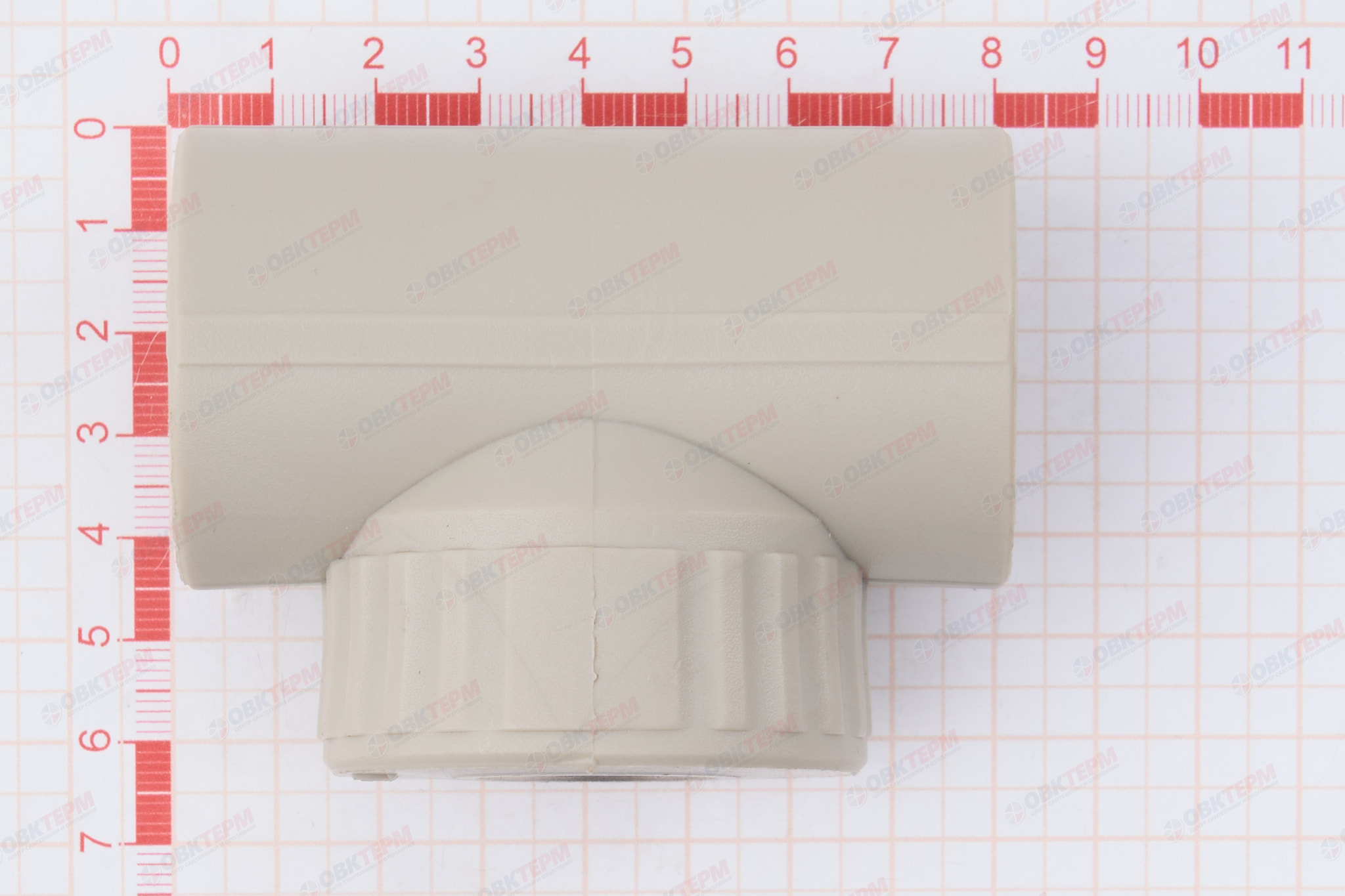 Тройник с МРВ 32 * 1/2" * 32     (PP-R СЕРЫЙ  РОССИЯ) - Изображение №5